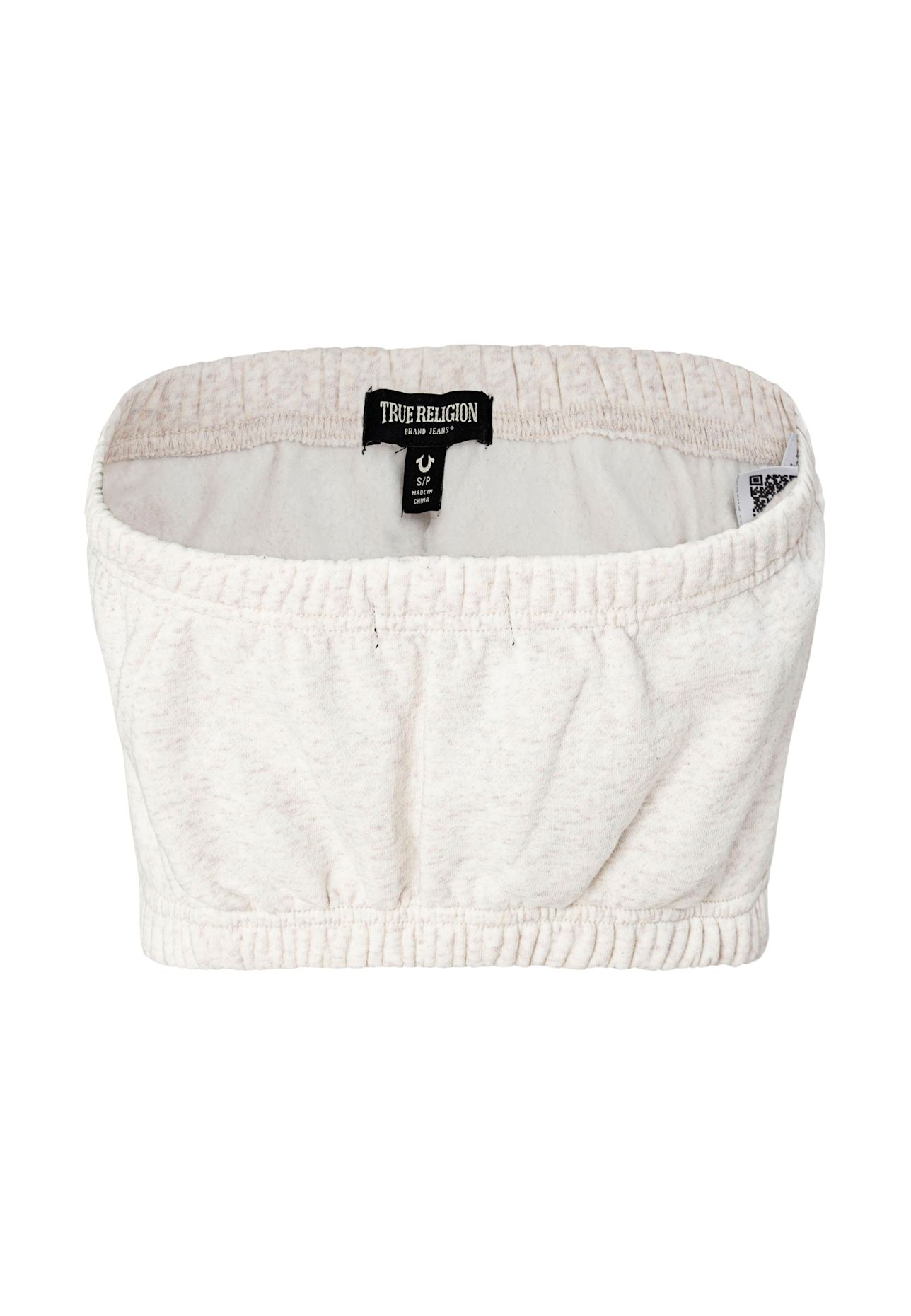 TRUE RELIGION Bandeau Top: WEISS / BEIGE