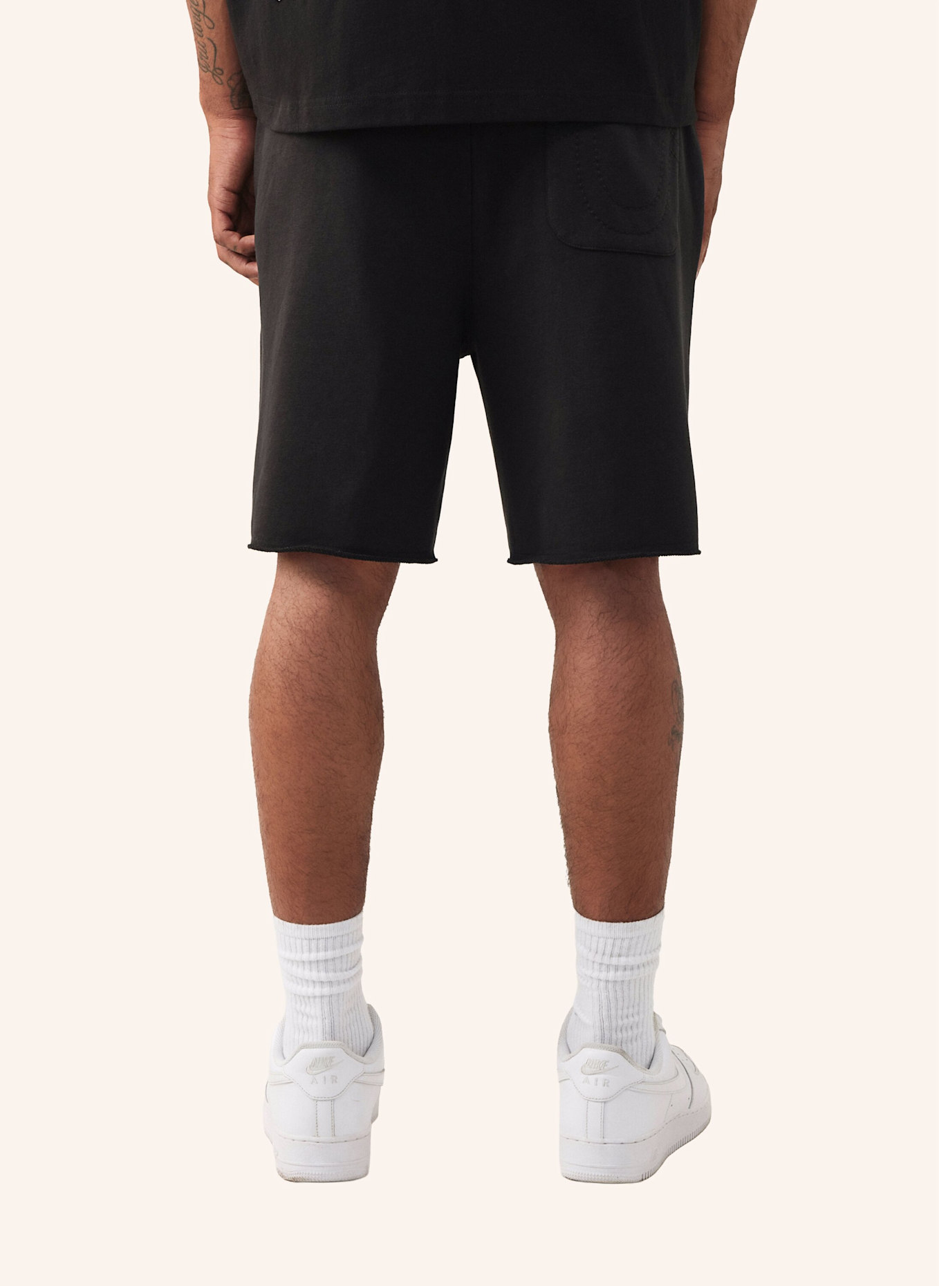 TRUE RELIGION Shorts CONCERT LOGO: SCHWARZ