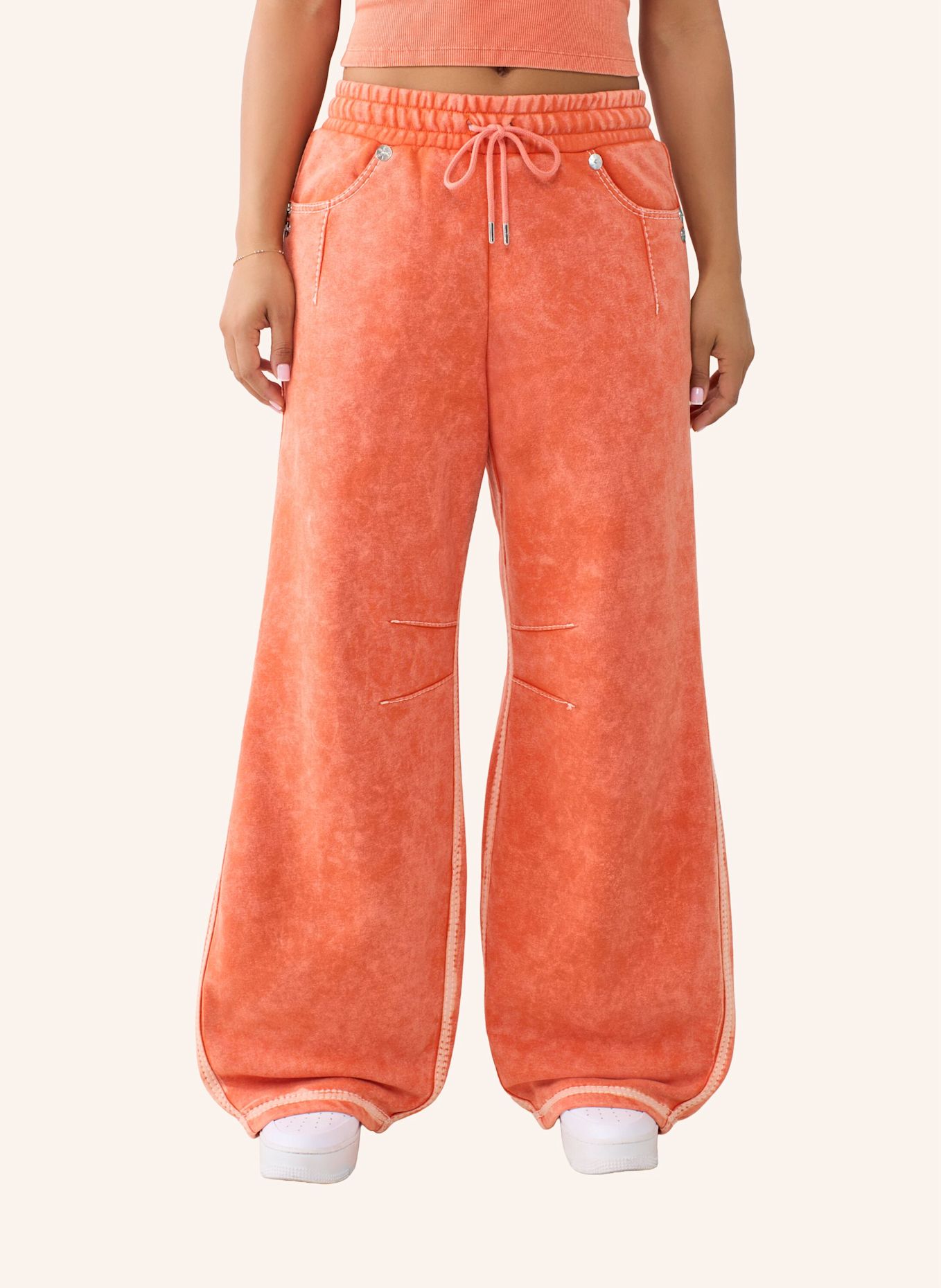 TRUE RELIGION Sweatpant Barrel: ORANGE