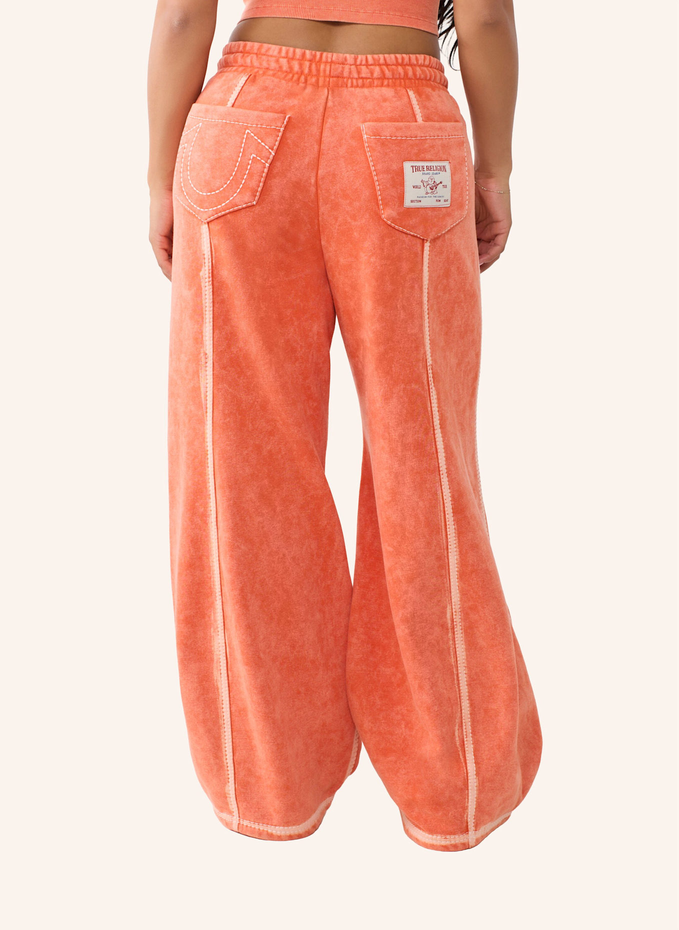 TRUE RELIGION Sweatpant Barrel: ORANGE