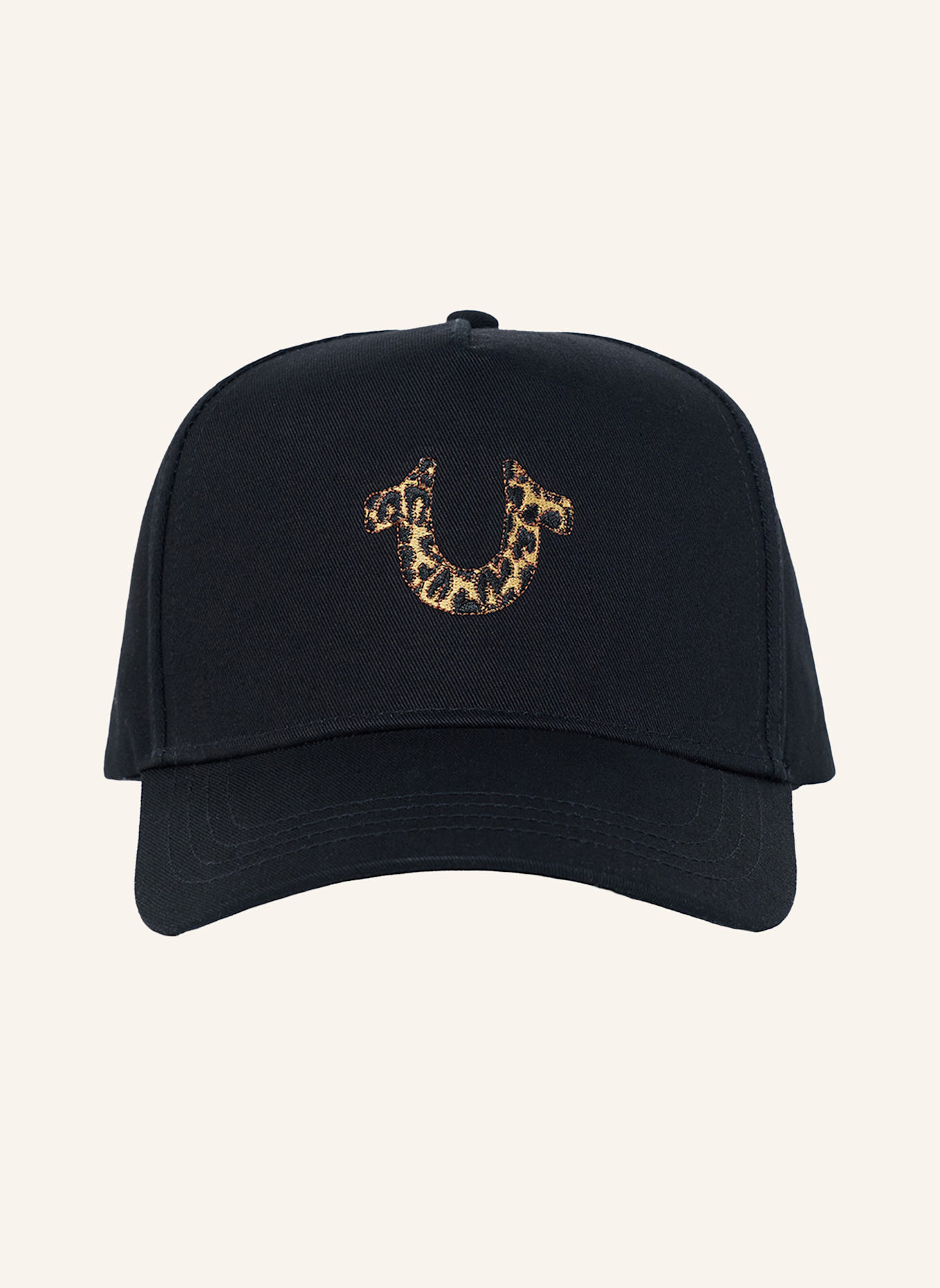 TRUE RELIGION Cap Leopard: SCHWARZ