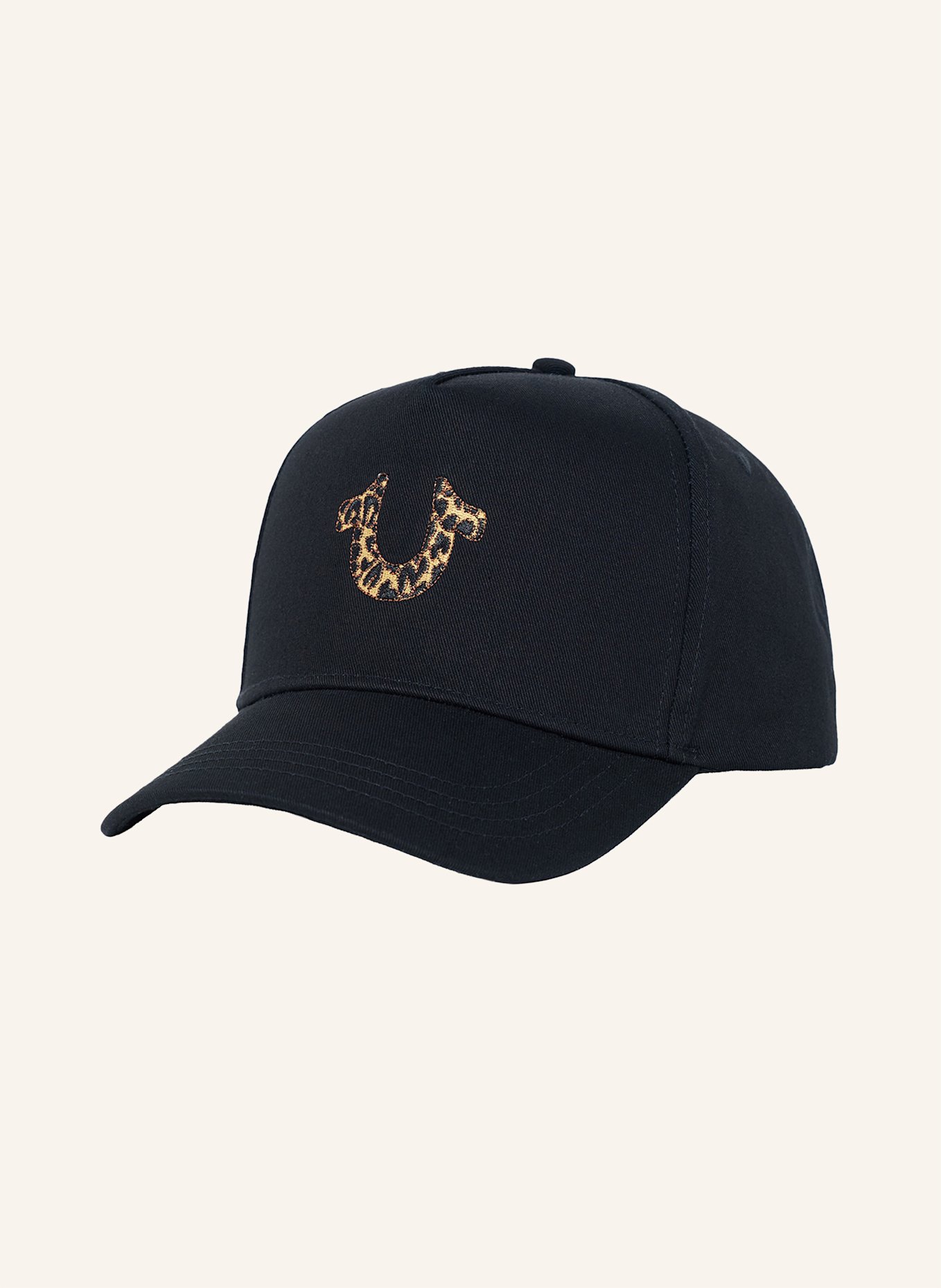 TRUE RELIGION Cap Leopard: SCHWARZ