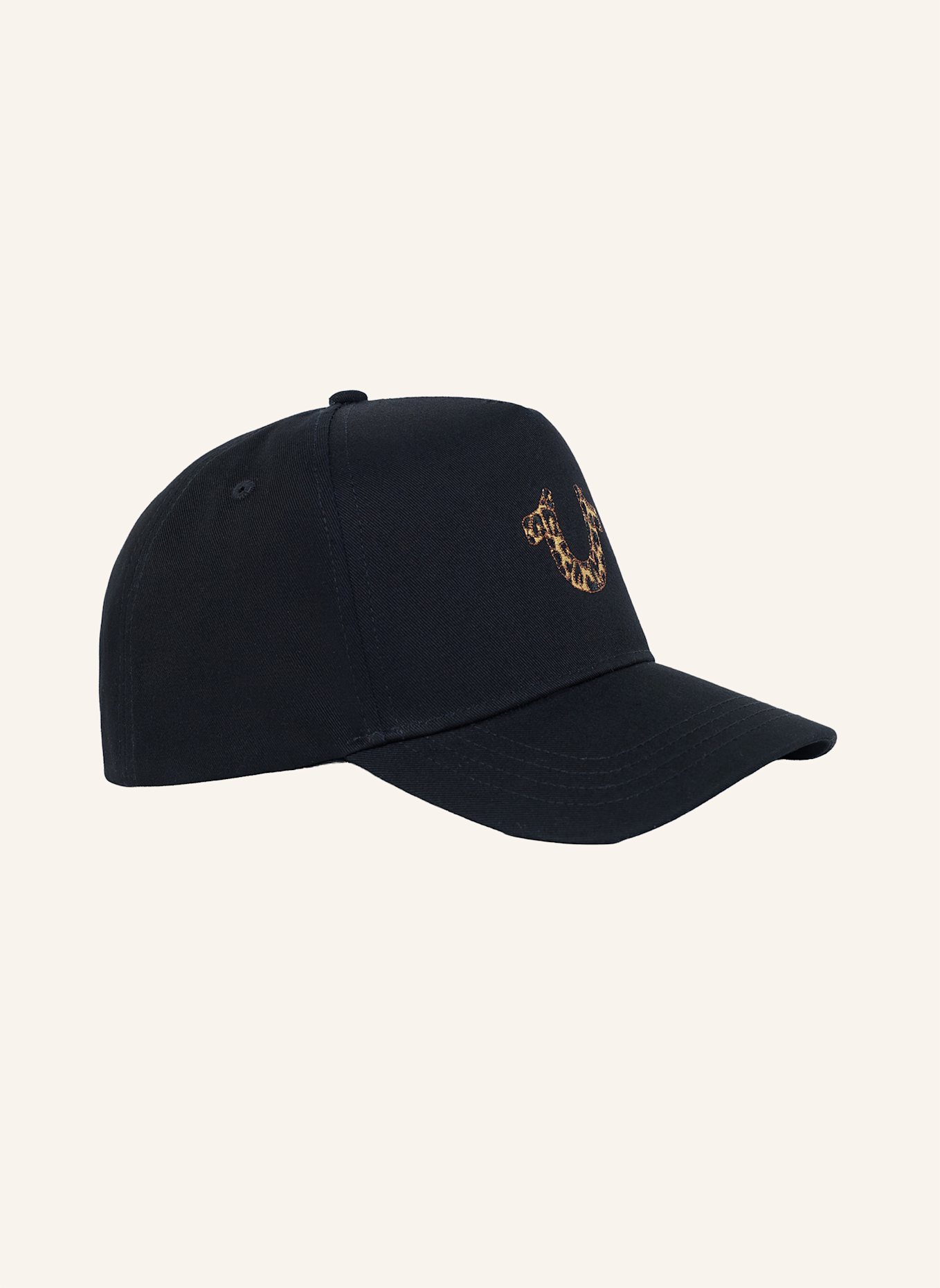 TRUE RELIGION Cap Leopard: SCHWARZ