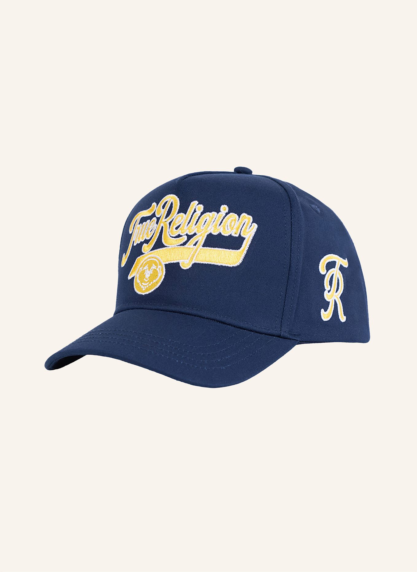 TRUE RELIGION Cap SWOOSH-LOGO: BLAU