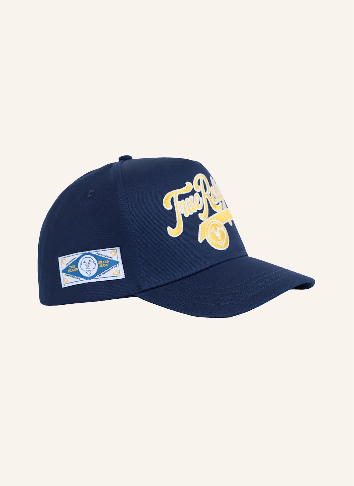 TRUE RELIGION Cap SWOOSH-LOGO: BLAU