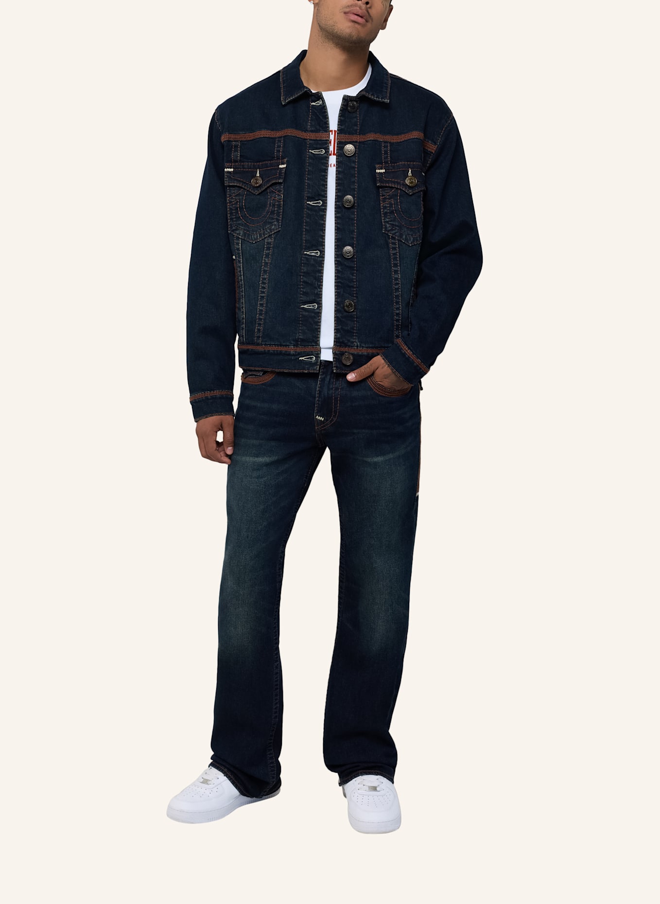 TRUE RELIGION Jeansjacke: BLAU