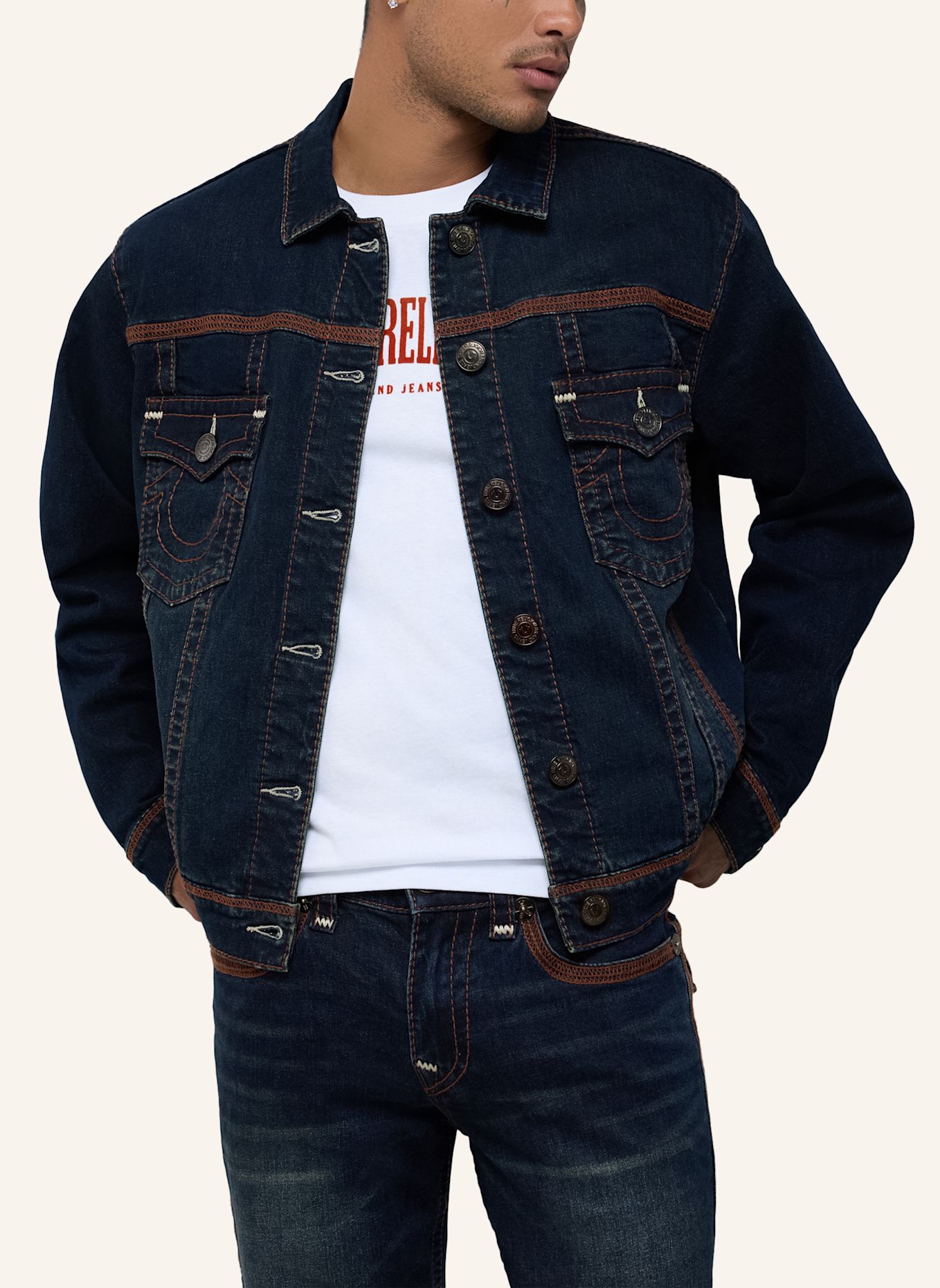 TRUE RELIGION Jeansjacke: BLAU