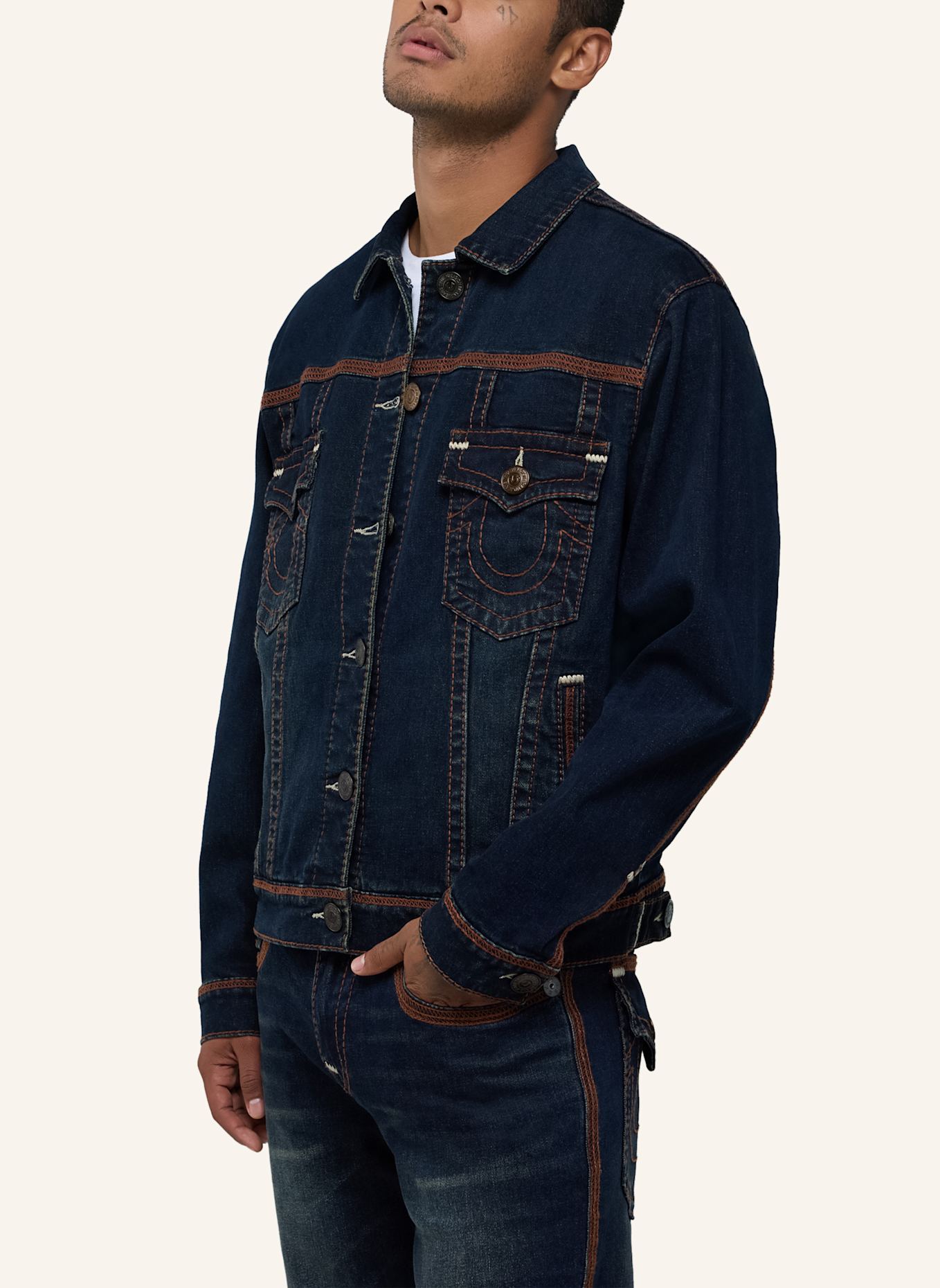 TRUE RELIGION Jeansjacke: BLAU