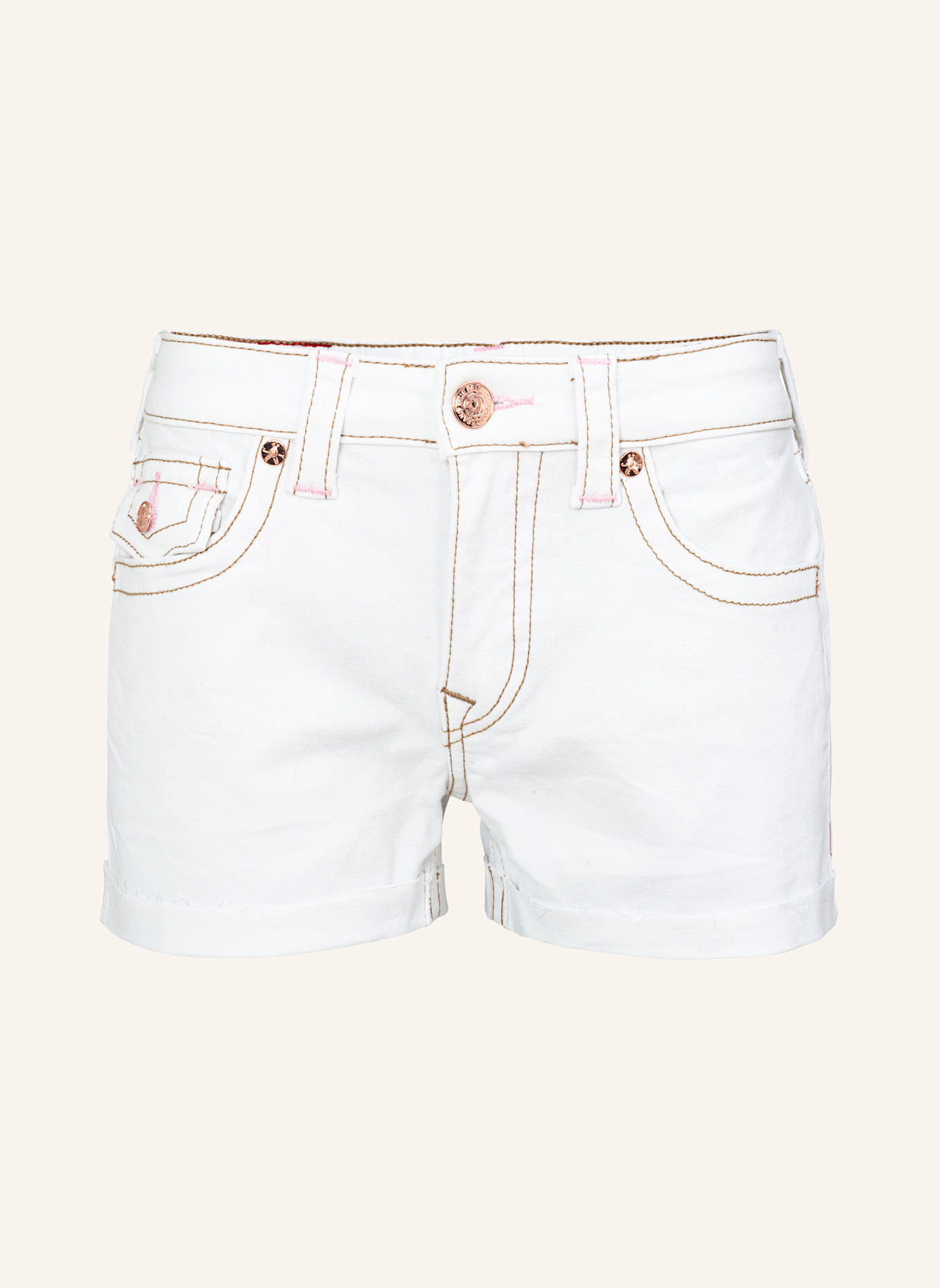 TRUE RELIGION Jeansshorts JENNIE: WEISS