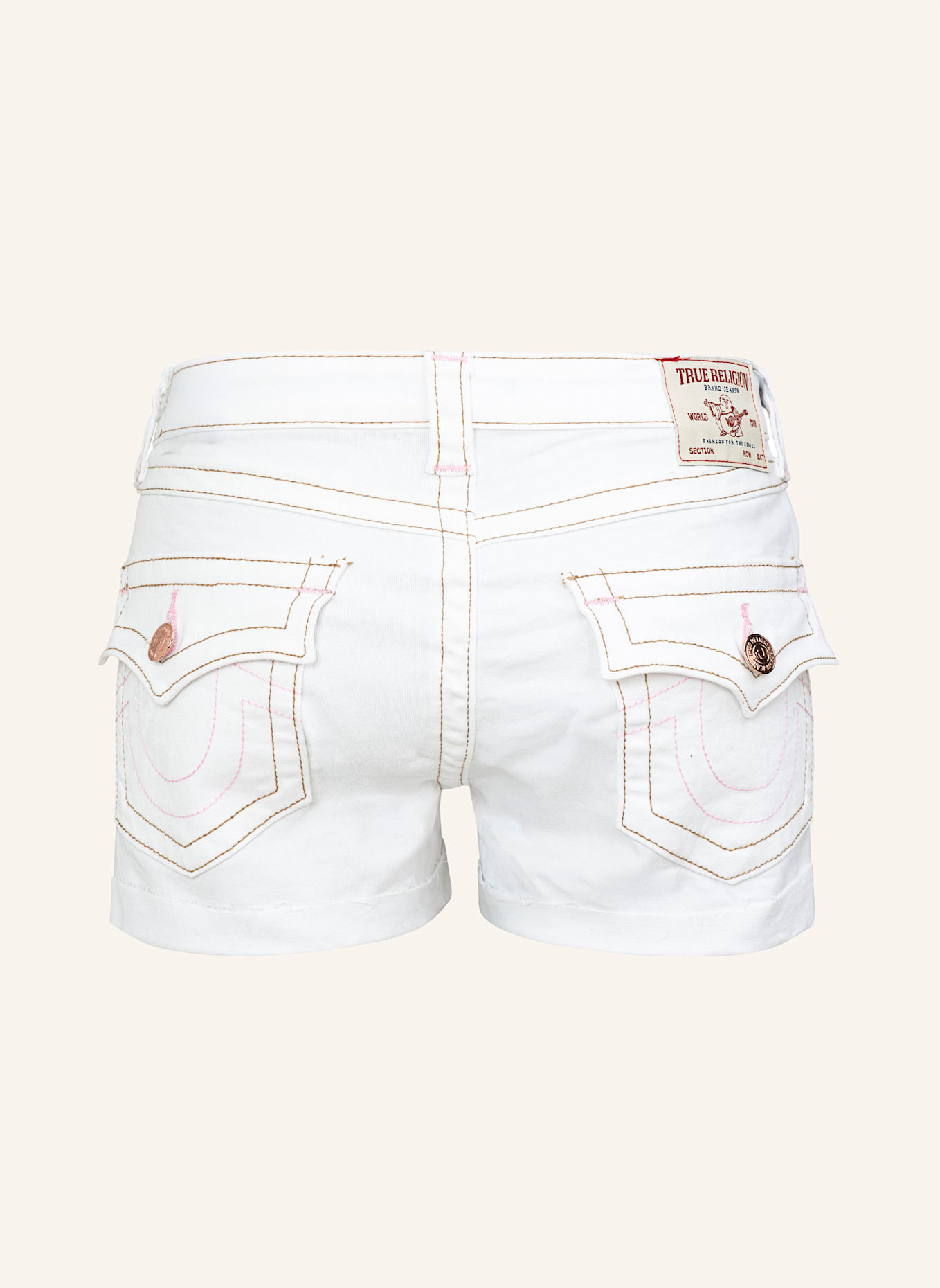 TRUE RELIGION Jeansshorts JENNIE: WEISS