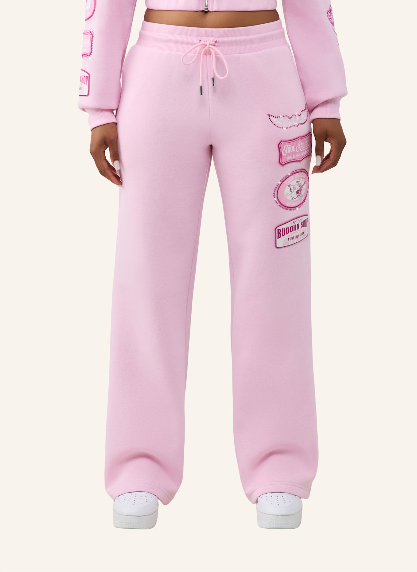 TRUE RELIGION Sweathose CRYSTAL PATCH: ROSA