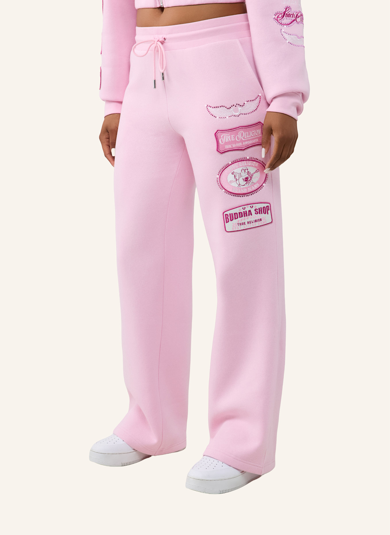 TRUE RELIGION Sweathose CRYSTAL PATCH: ROSA