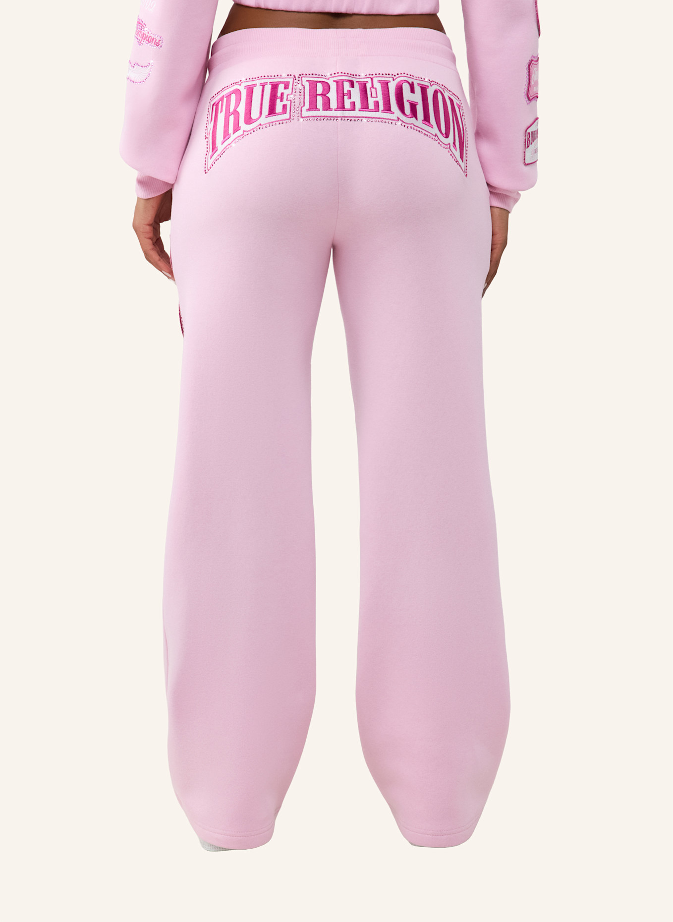 TRUE RELIGION Sweathose CRYSTAL PATCH: ROSA