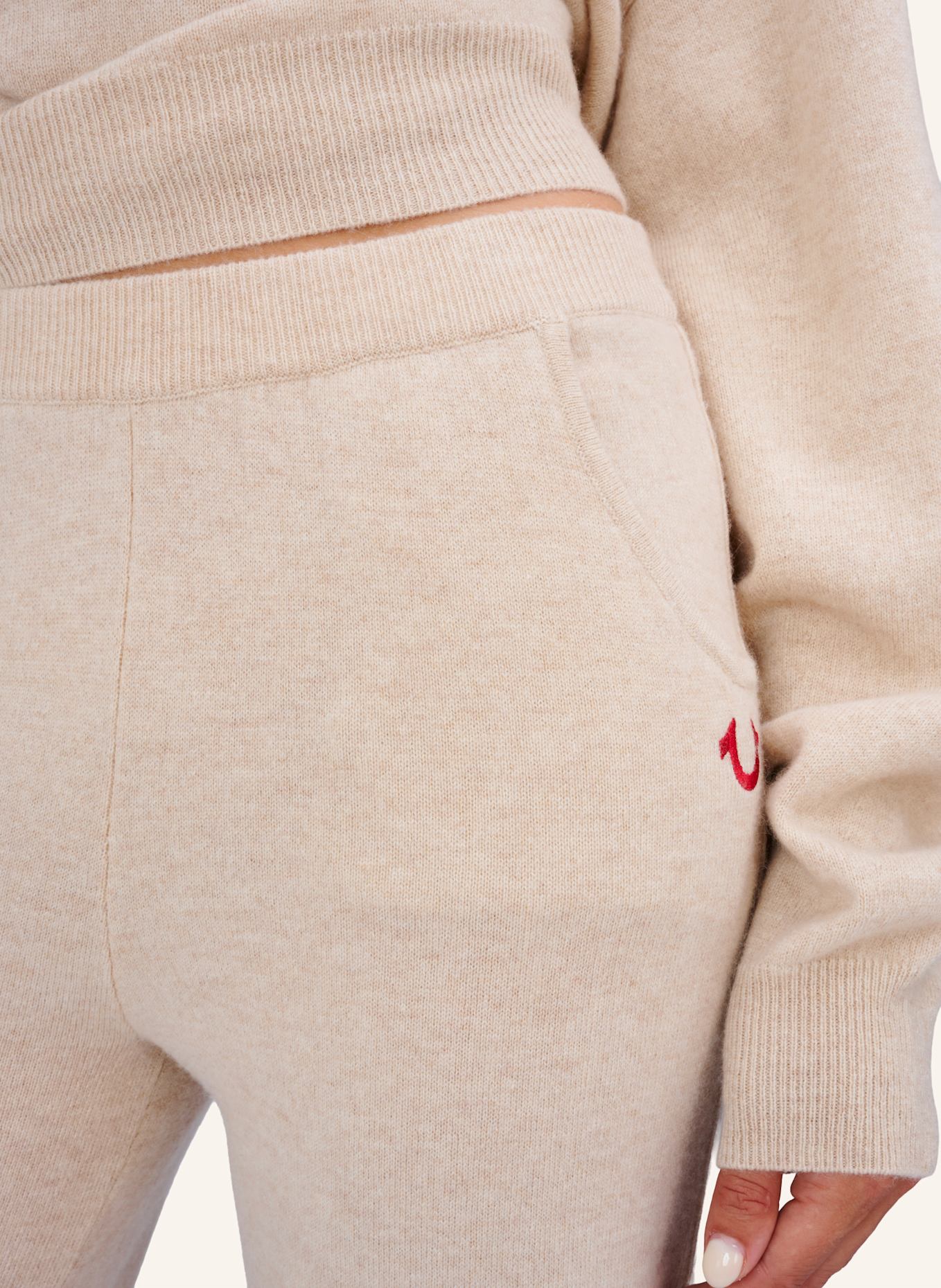 TRUE RELIGION Strickhose MC POCKET: BEIGE