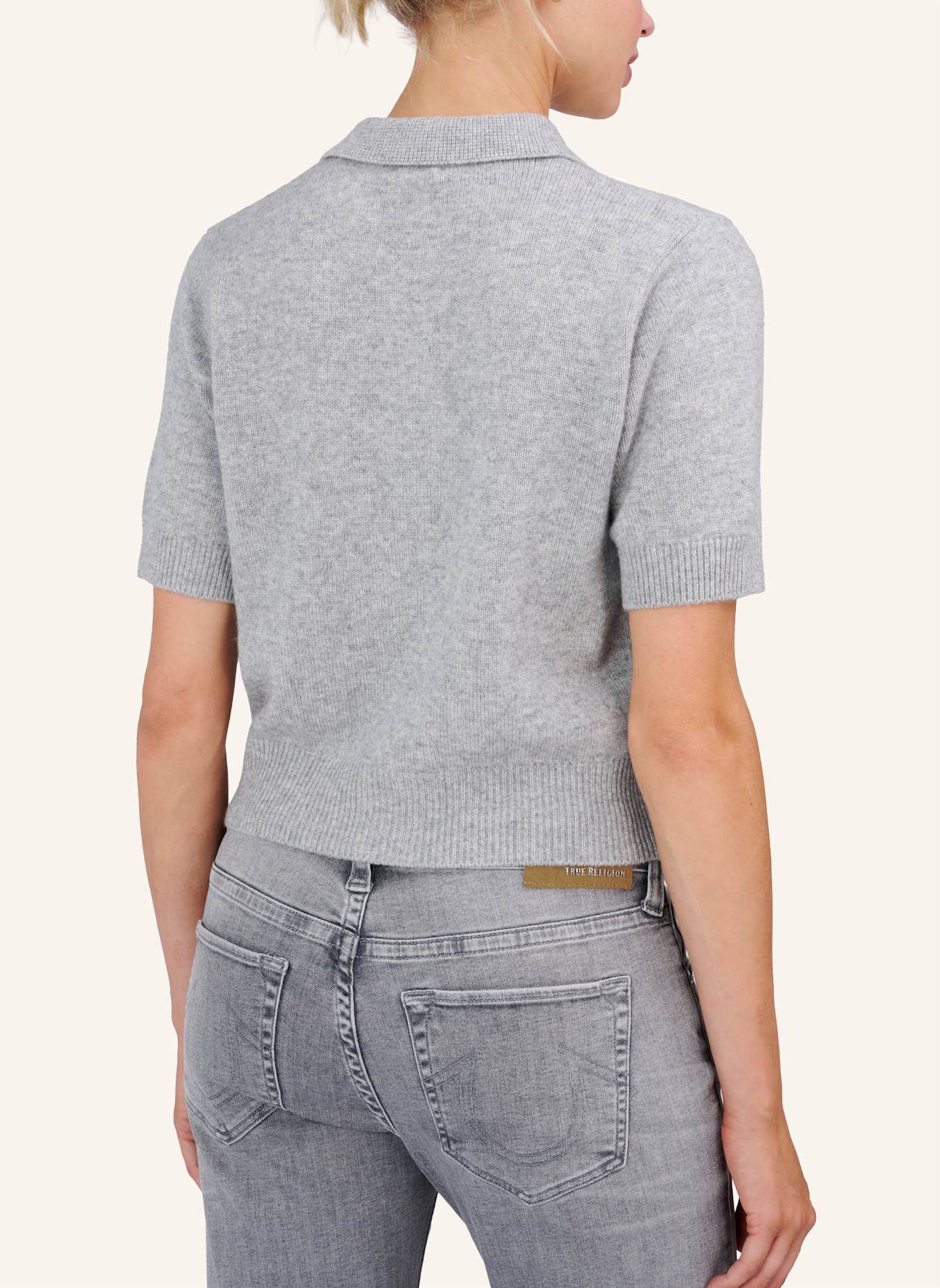 TRUE RELIGION Strickjacke-Kurzarm CHUNKY: GRAU