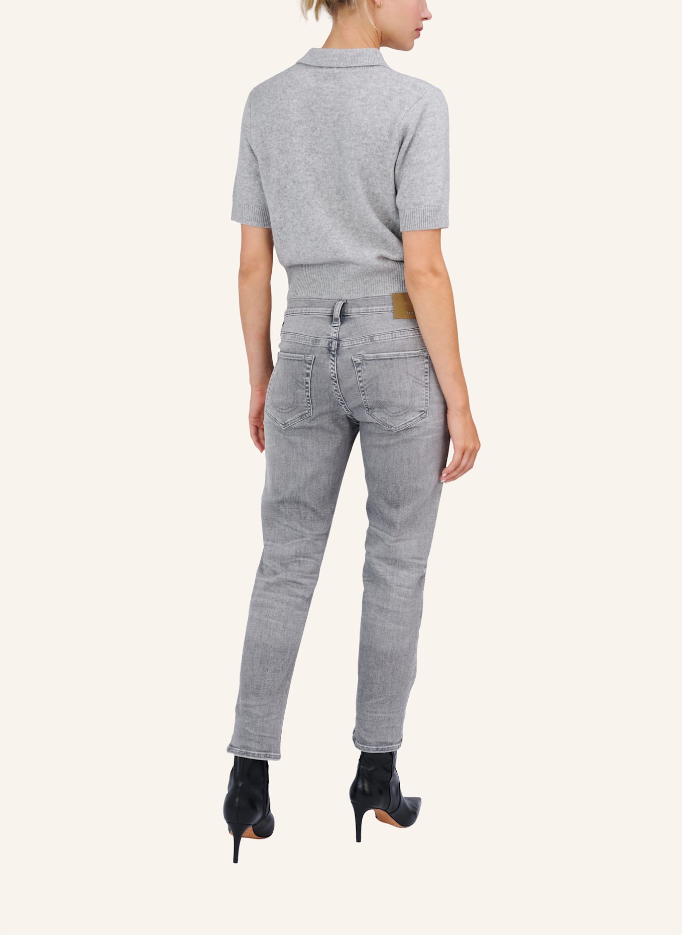 TRUE RELIGION Strickjacke-Kurzarm CHUNKY: GRAU