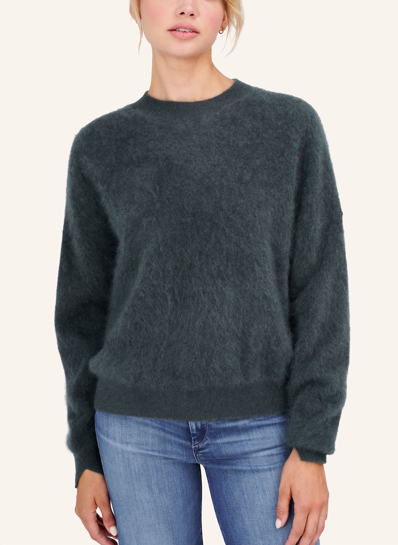 TRUE RELIGION Cashmere-Pullover: OLIV