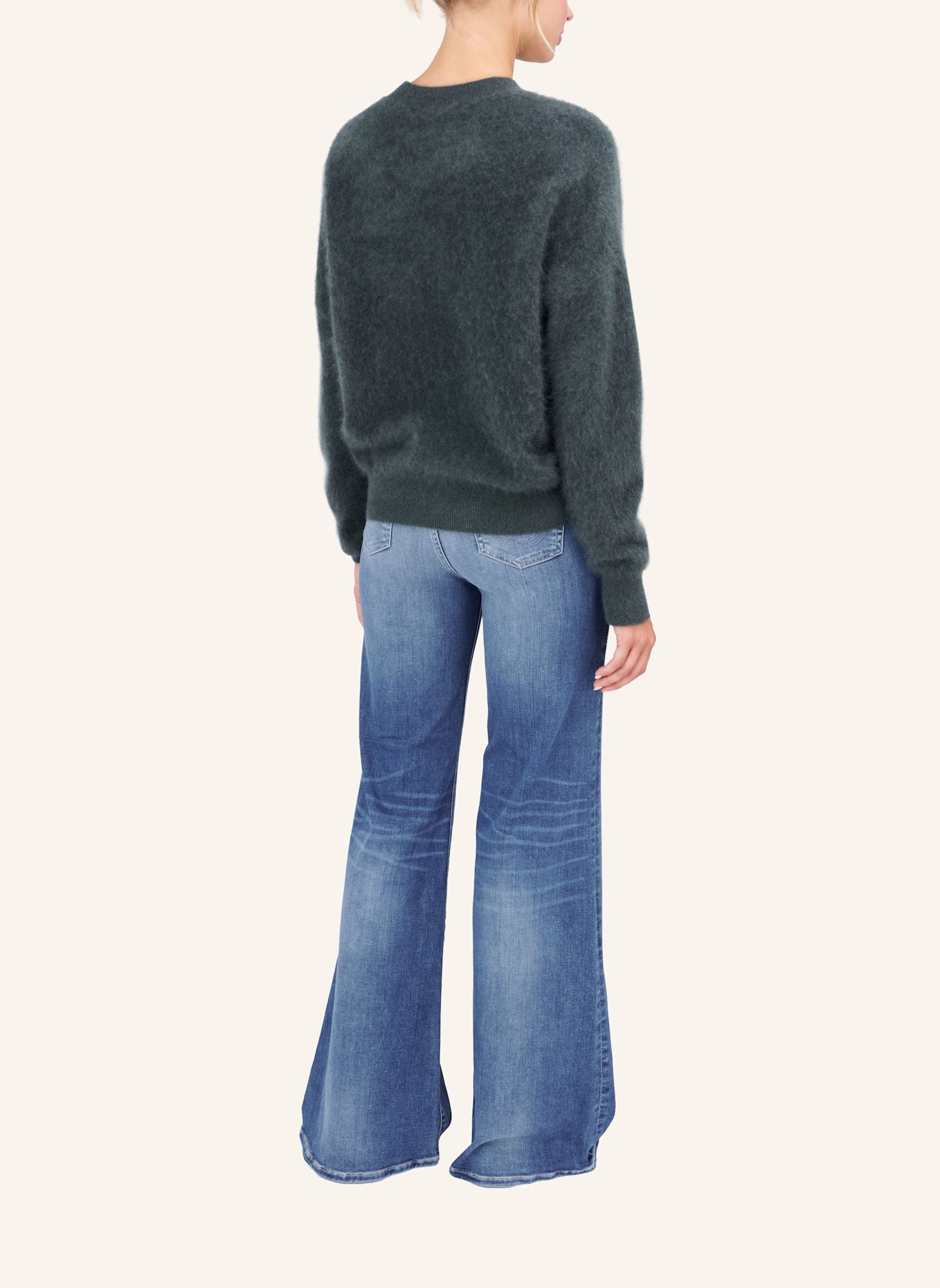 TRUE RELIGION Cashmere-Pullover: OLIV