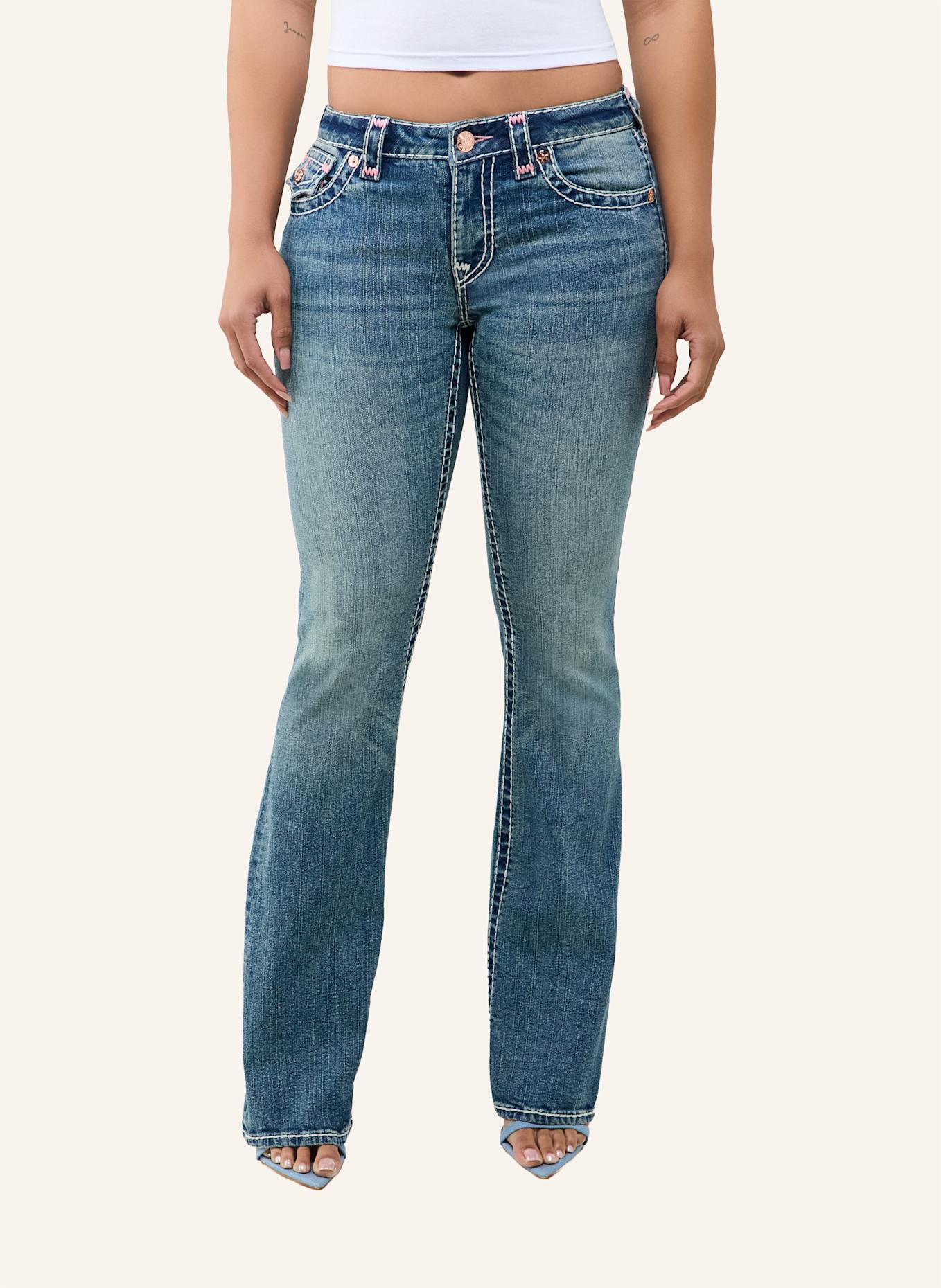 TRUE RELIGION Jeans BECCA Bootcut: HELLBLAU/ GRAU