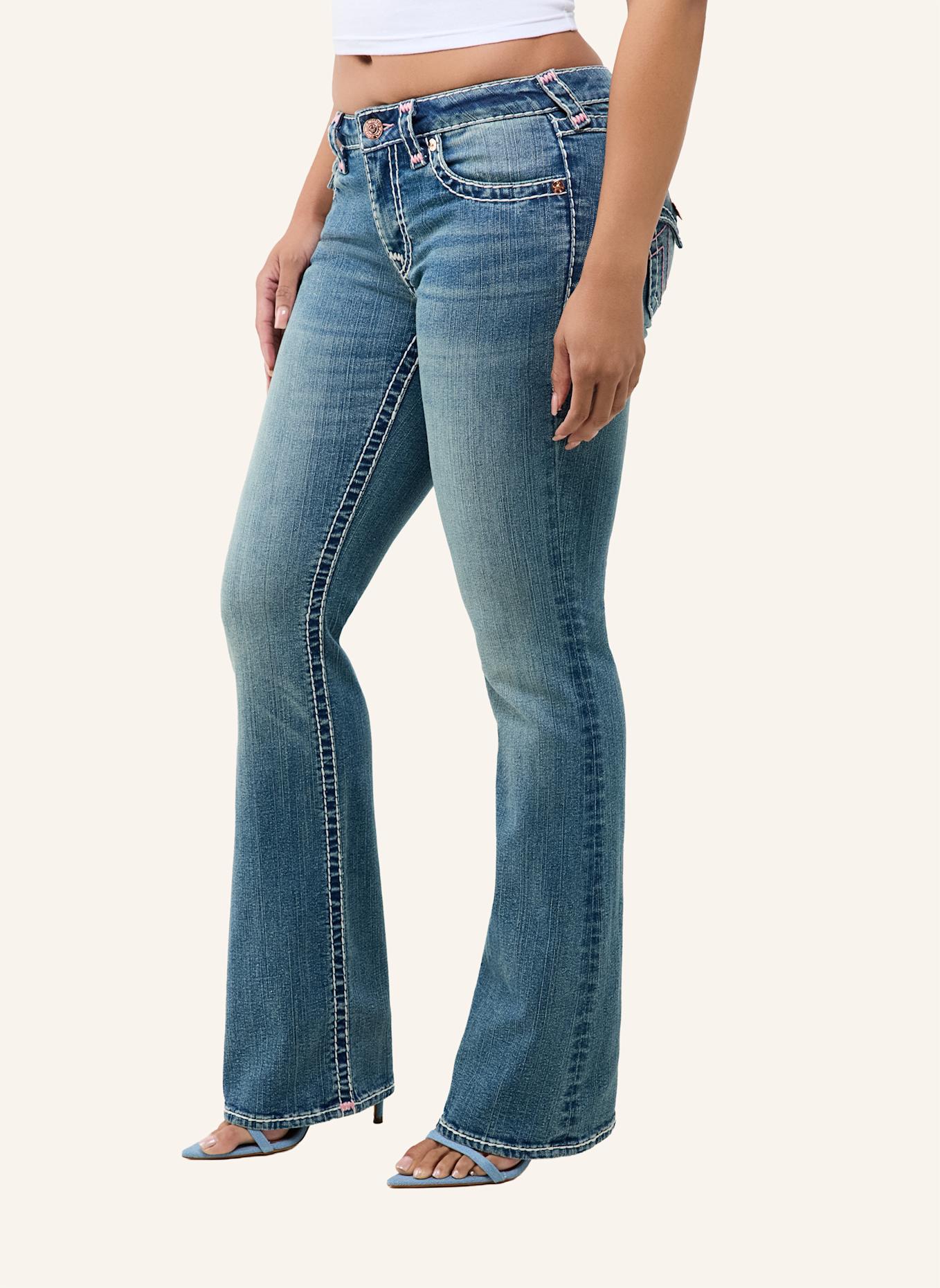 TRUE RELIGION Jeans BECCA Bootcut: HELLBLAU/ GRAU