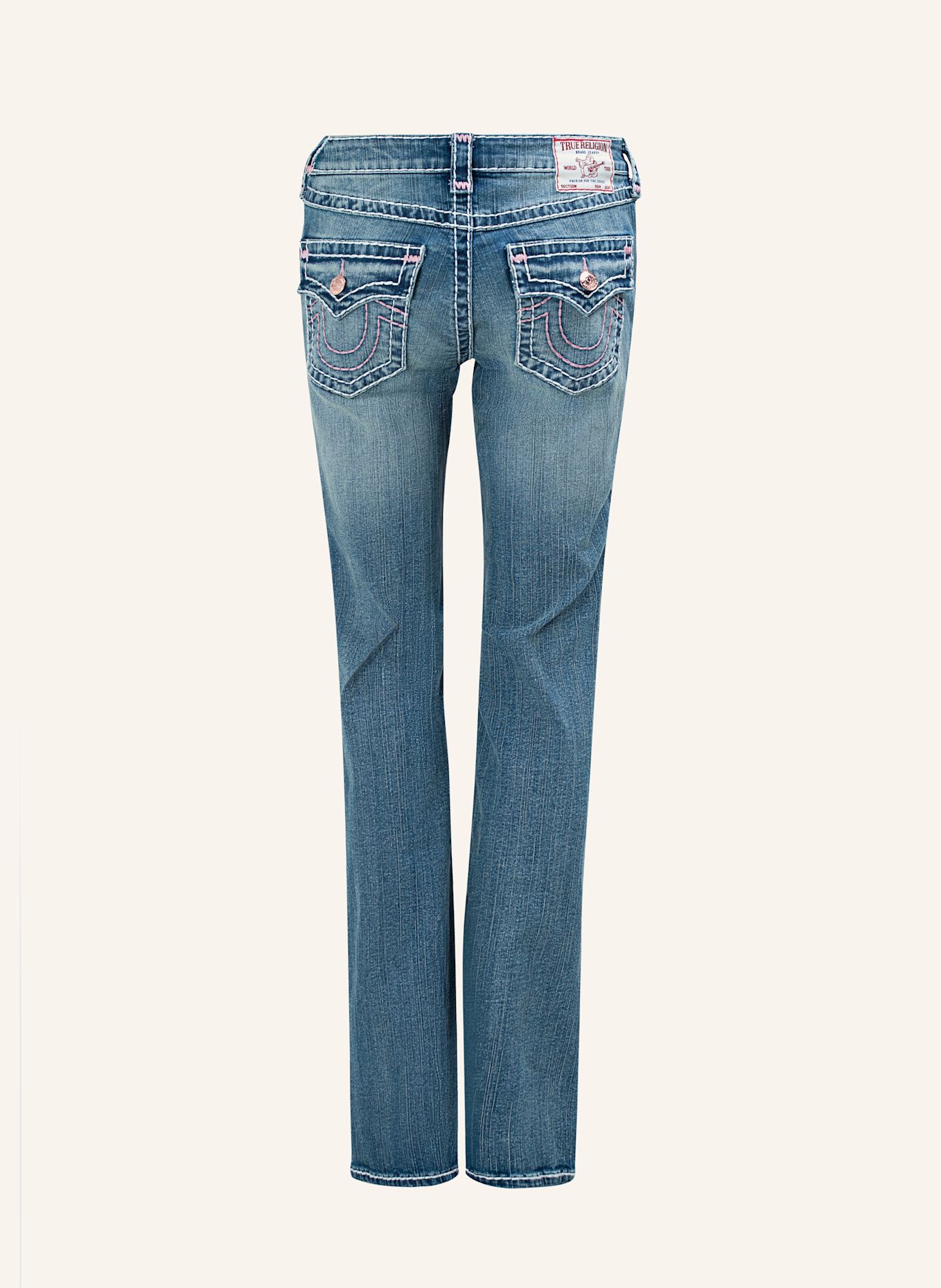 TRUE RELIGION Jeans BECCA Bootcut: HELLBLAU / GRAU