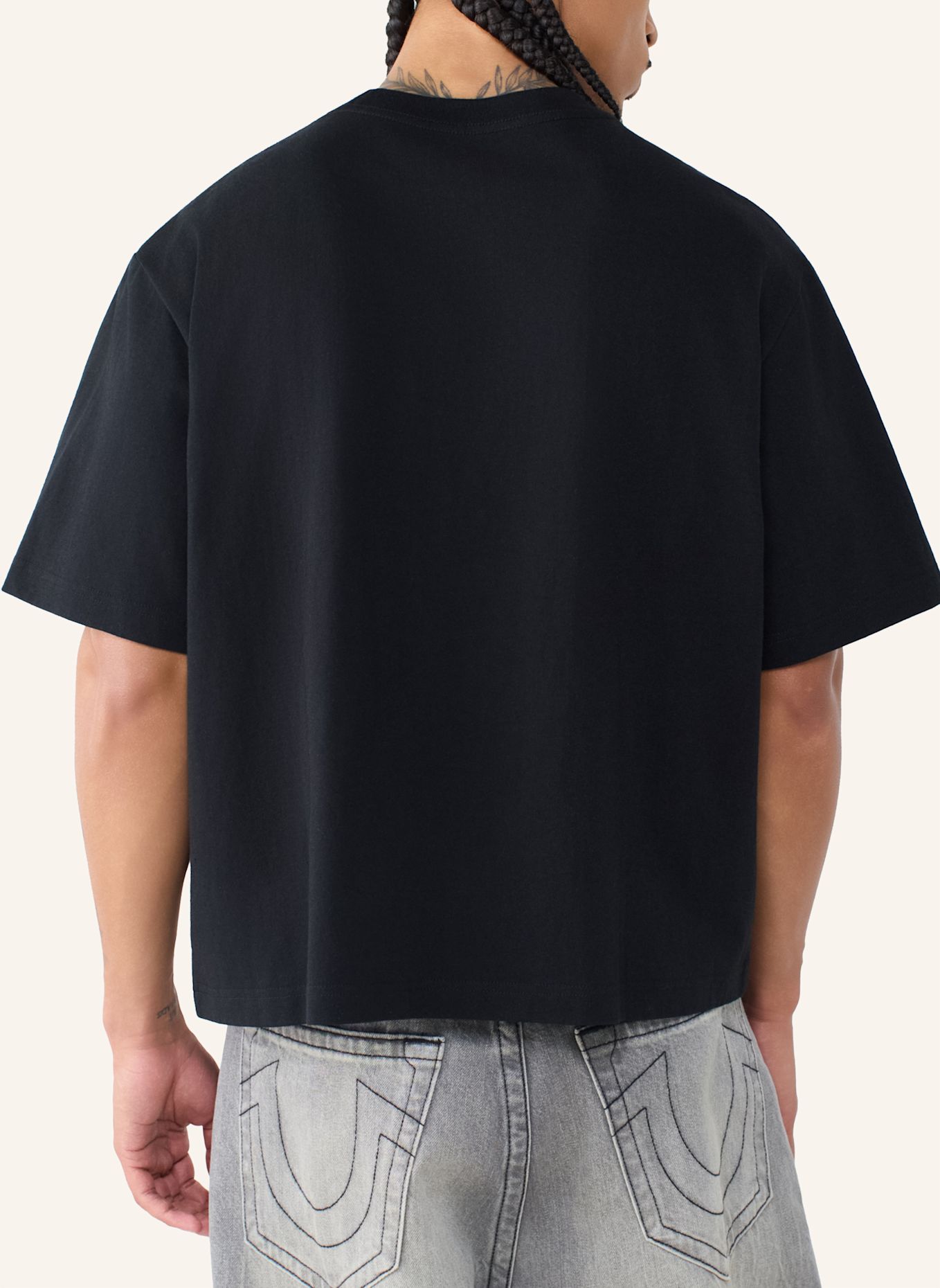 TRUE RELIGION T-Shirt GRAFFITTI: SCHWARZ