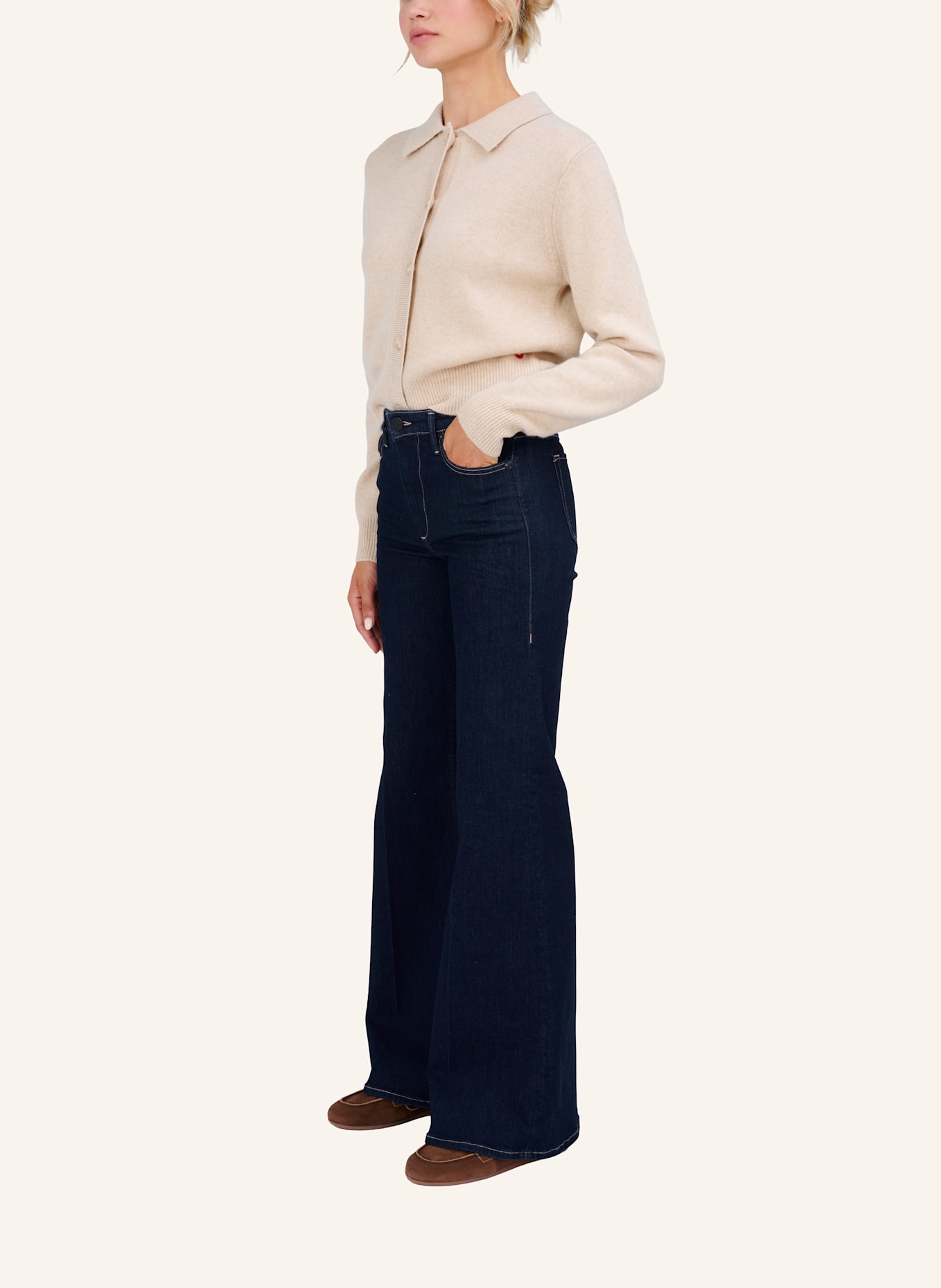 TRUE RELIGION Flared Jeans MIJA: BLAUGRAU/ DUNKELBLAU