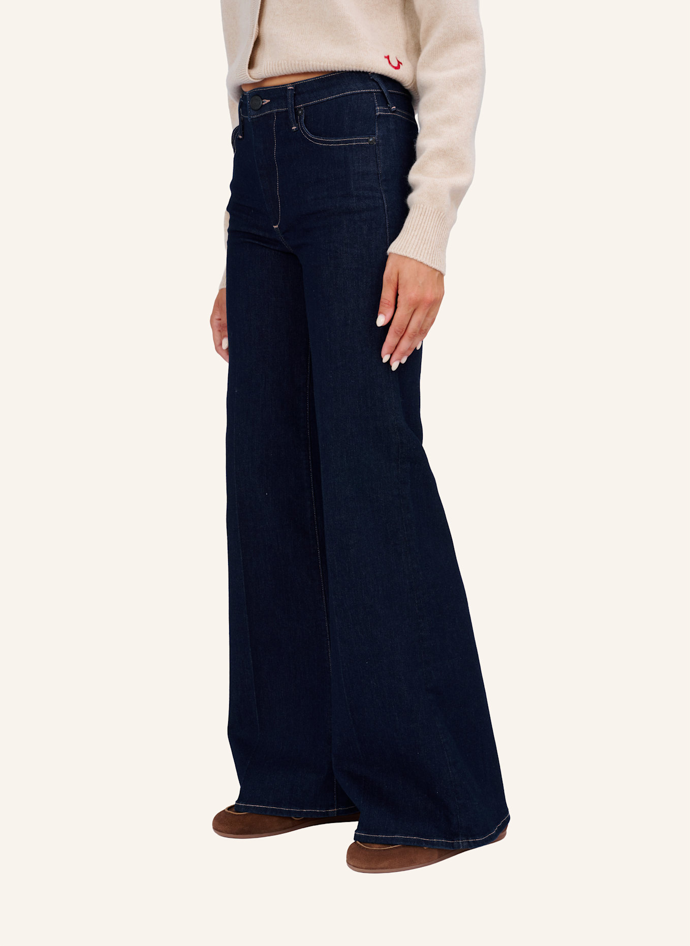 TRUE RELIGION Flared Jeans MIJA: BLAUGRAU/ DUNKELBLAU