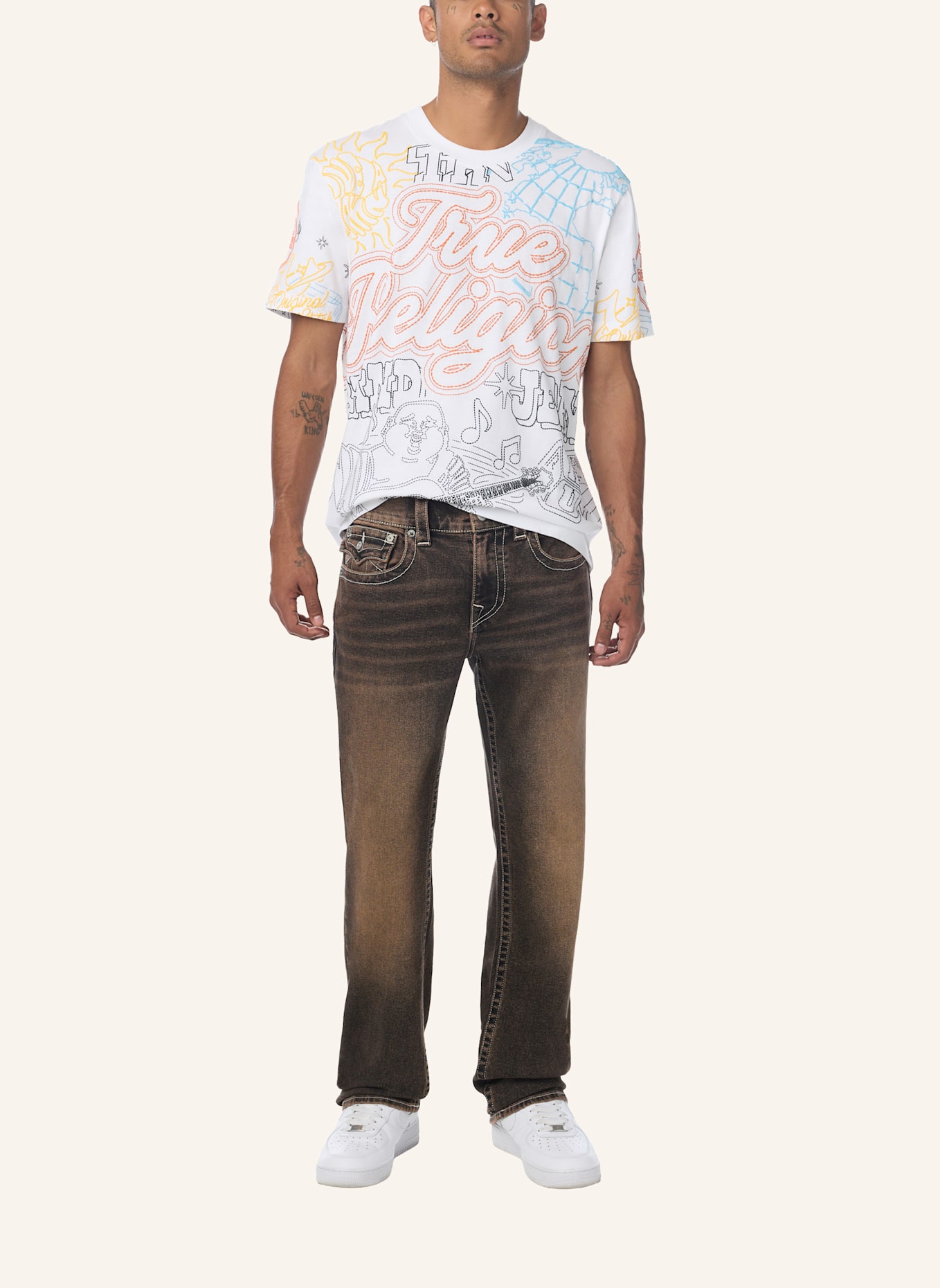TRUE RELIGION Jeans RICKY: BRAUN