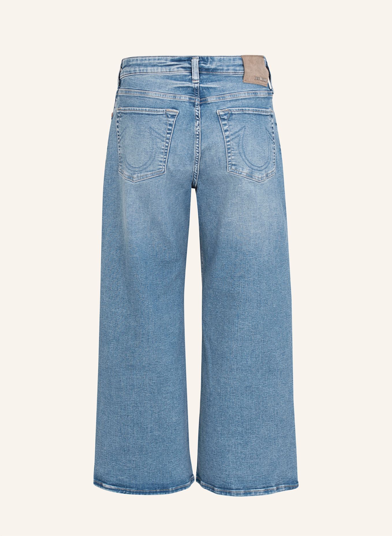 TRUE RELIGION Wide Leg Jeans VOLUME CROP: HELLBLAU / HELLGRAU