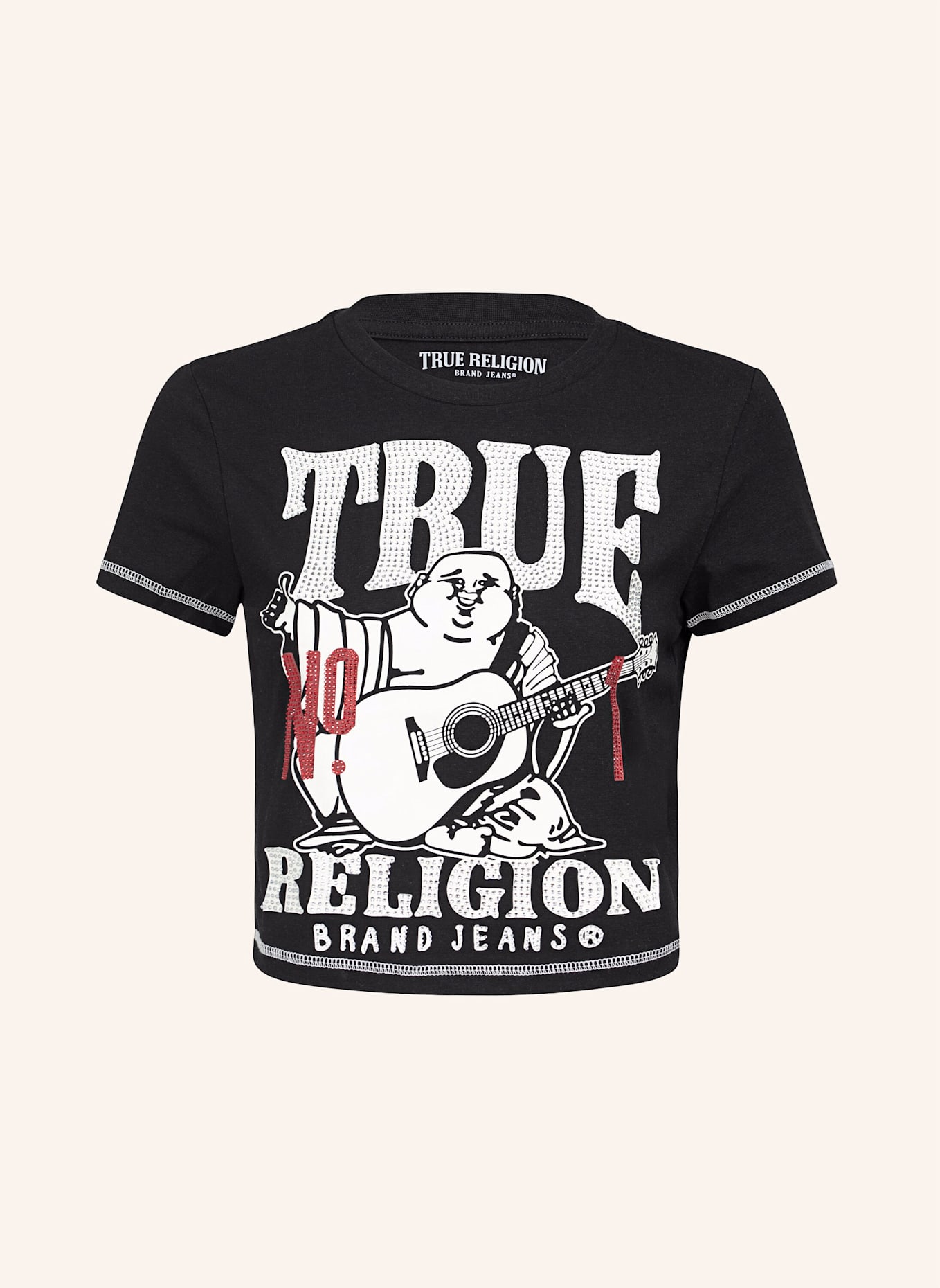 TRUE RELIGION T-Shirt BUDDHA: SCHWARZ