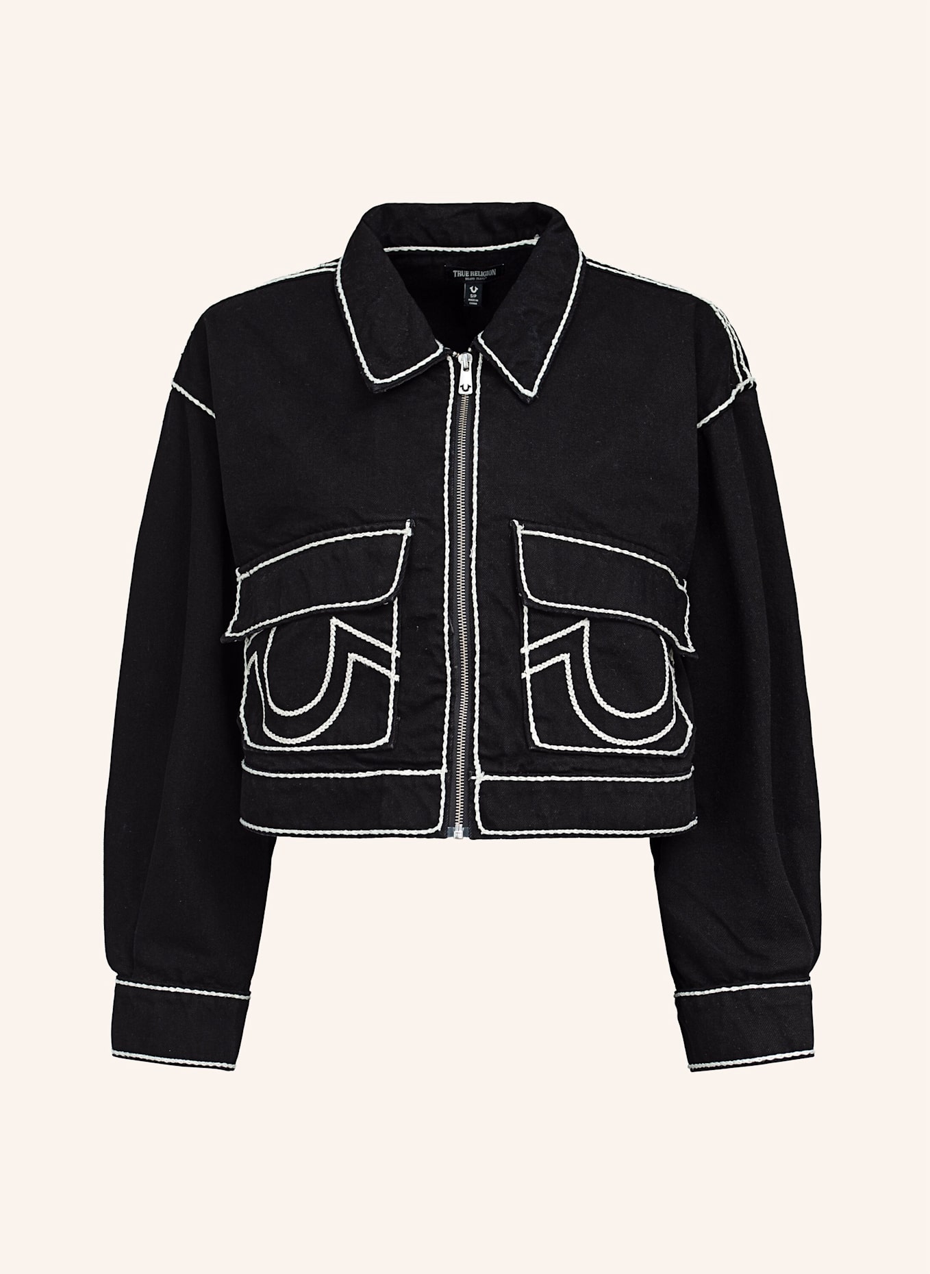 TRUE RELIGION Jeansjacke: SCHWARZ