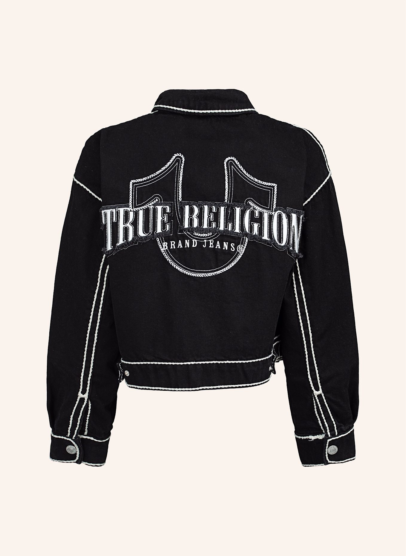 TRUE RELIGION Jeansjacke: SCHWARZ