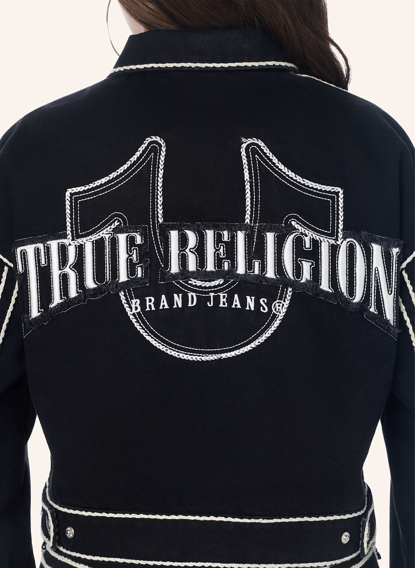 TRUE RELIGION Jeansjacke: SCHWARZ
