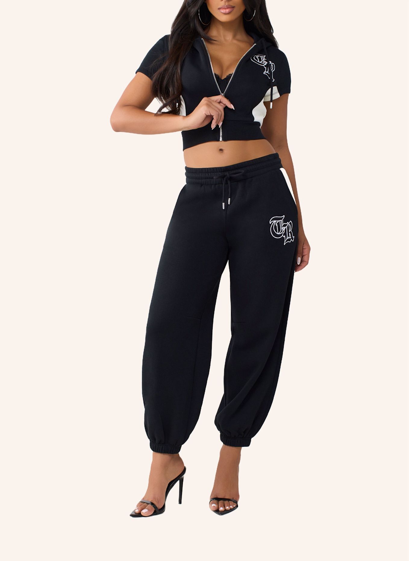 TRUE RELIGION Sweatpant BAGGY JOGGER: SCHWARZ