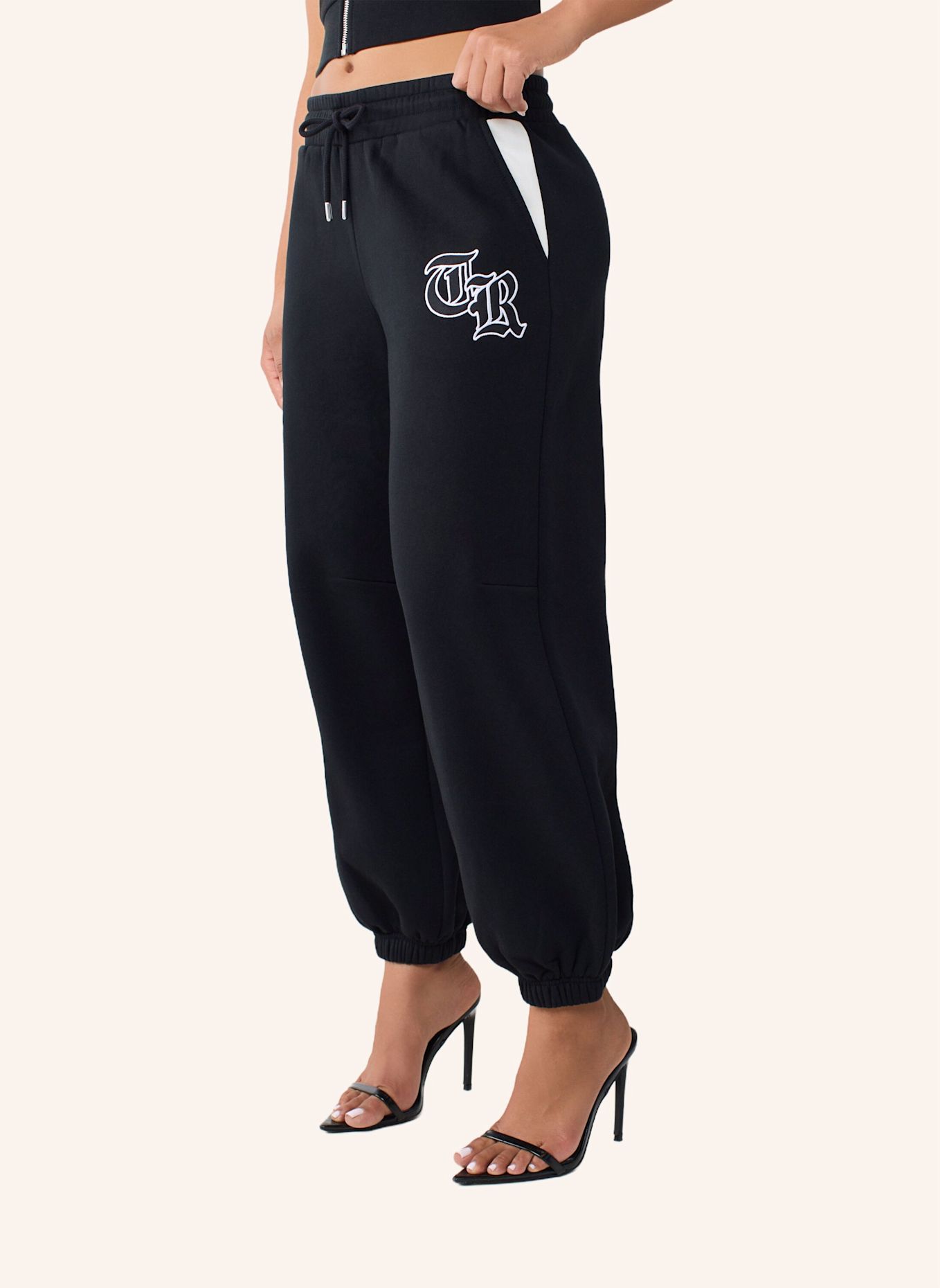 TRUE RELIGION Sweatpant BAGGY JOGGER: SCHWARZ