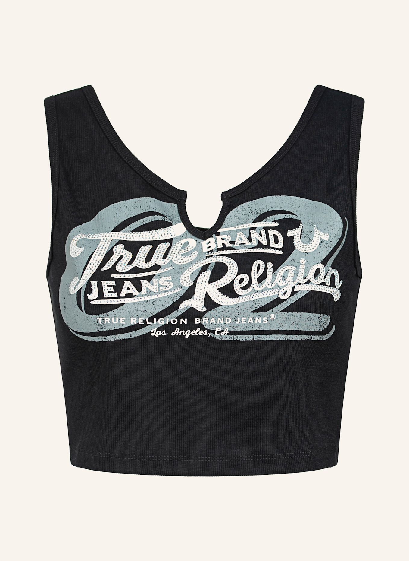 TRUE RELIGION Tank Top: SCHWARZ