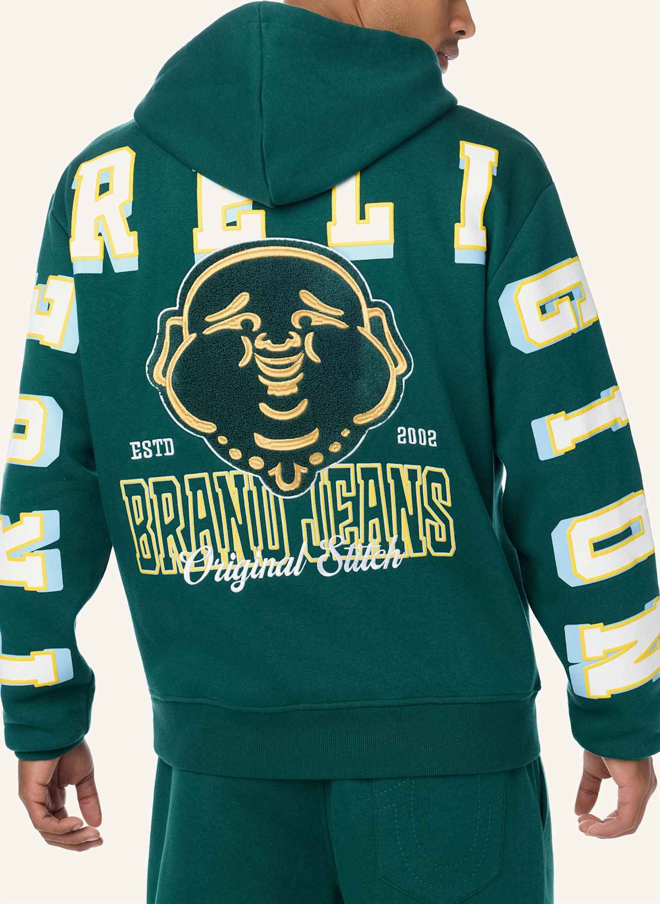 TRUE RELIGION Sweatshirtjacke: GRÜN