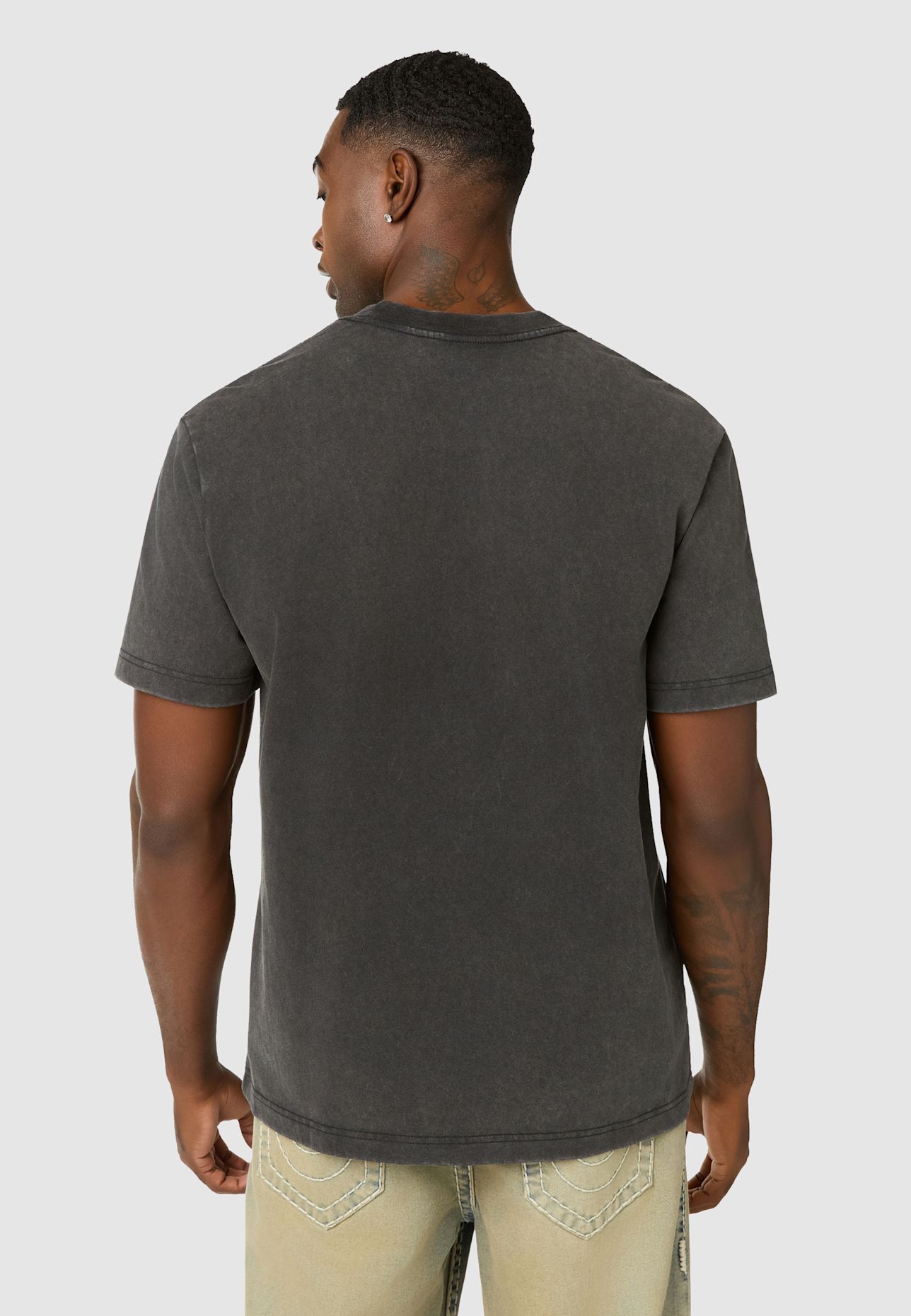 TRUE RELIGION T-Shirt SNAKE: SCHWARZ
