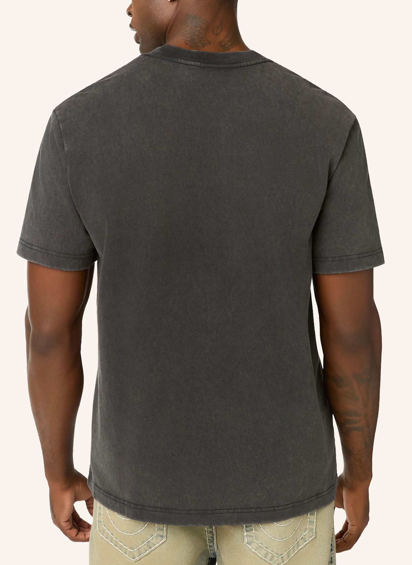 TRUE RELIGION T-Shirt SNAKE: SCHWARZ