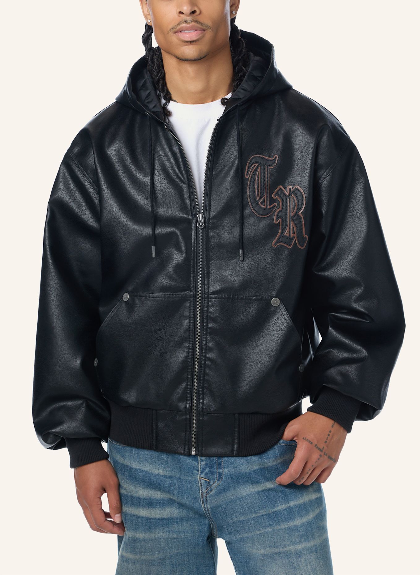 TRUE RELIGION Bomberjacke: SCHWARZ