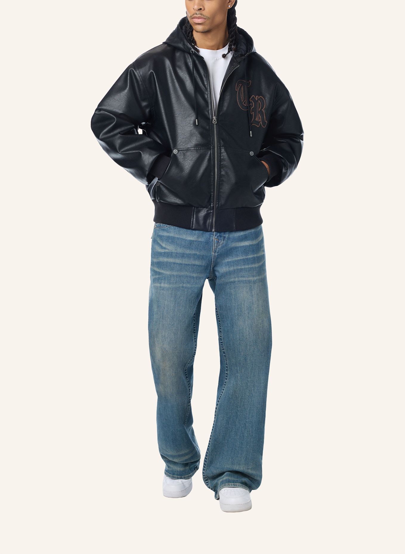 TRUE RELIGION Bomberjacke: SCHWARZ