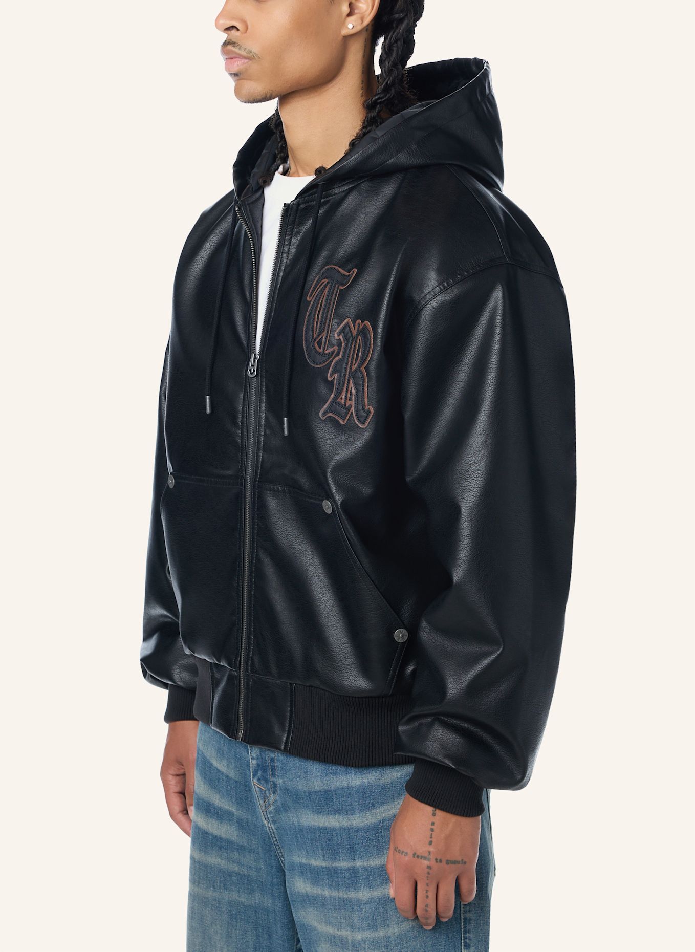 TRUE RELIGION Bomberjacke: SCHWARZ