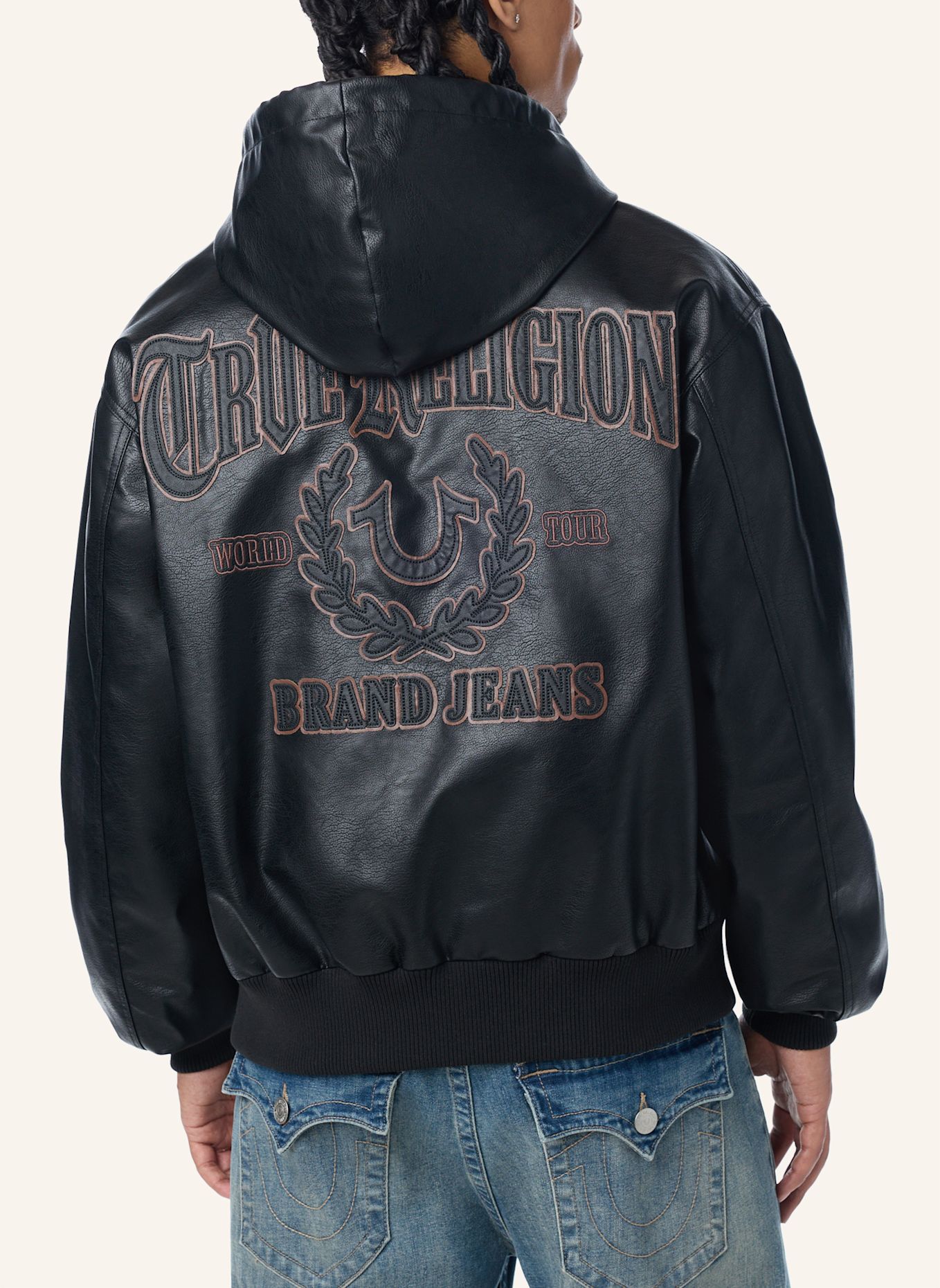 TRUE RELIGION Bomberjacke: SCHWARZ