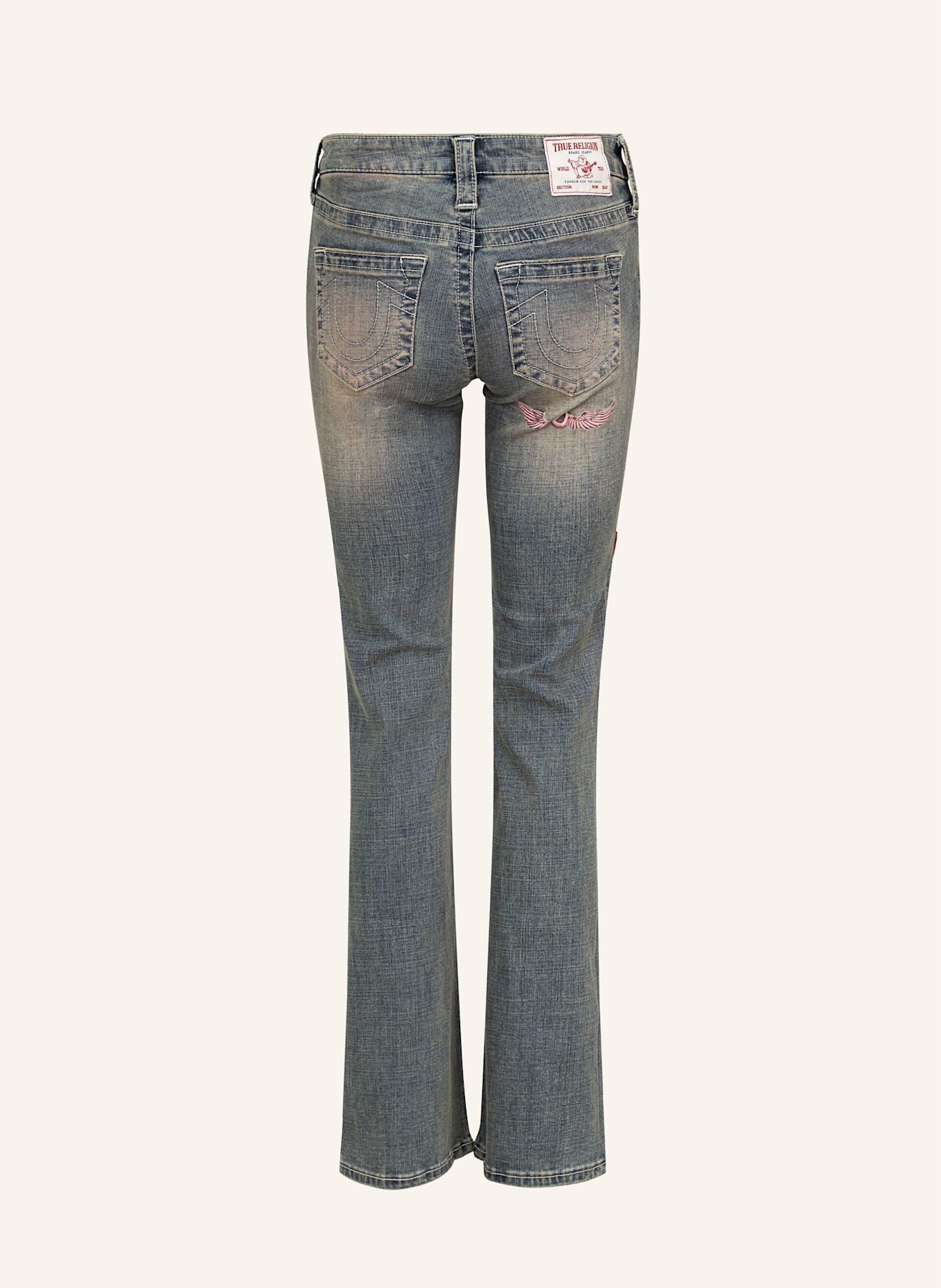 TRUE RELIGION Jeans Becca PATCHES: BLAU