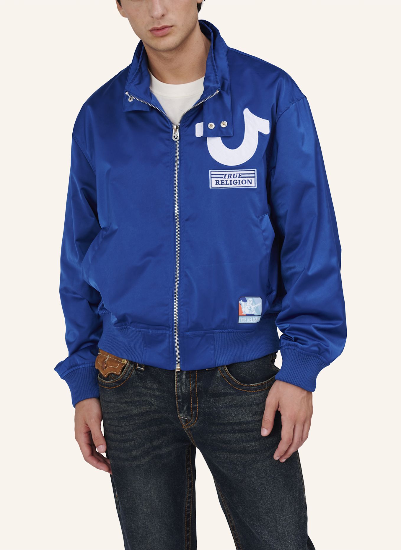 TRUE RELIGION Bomberjacke REPEAT: BLAU