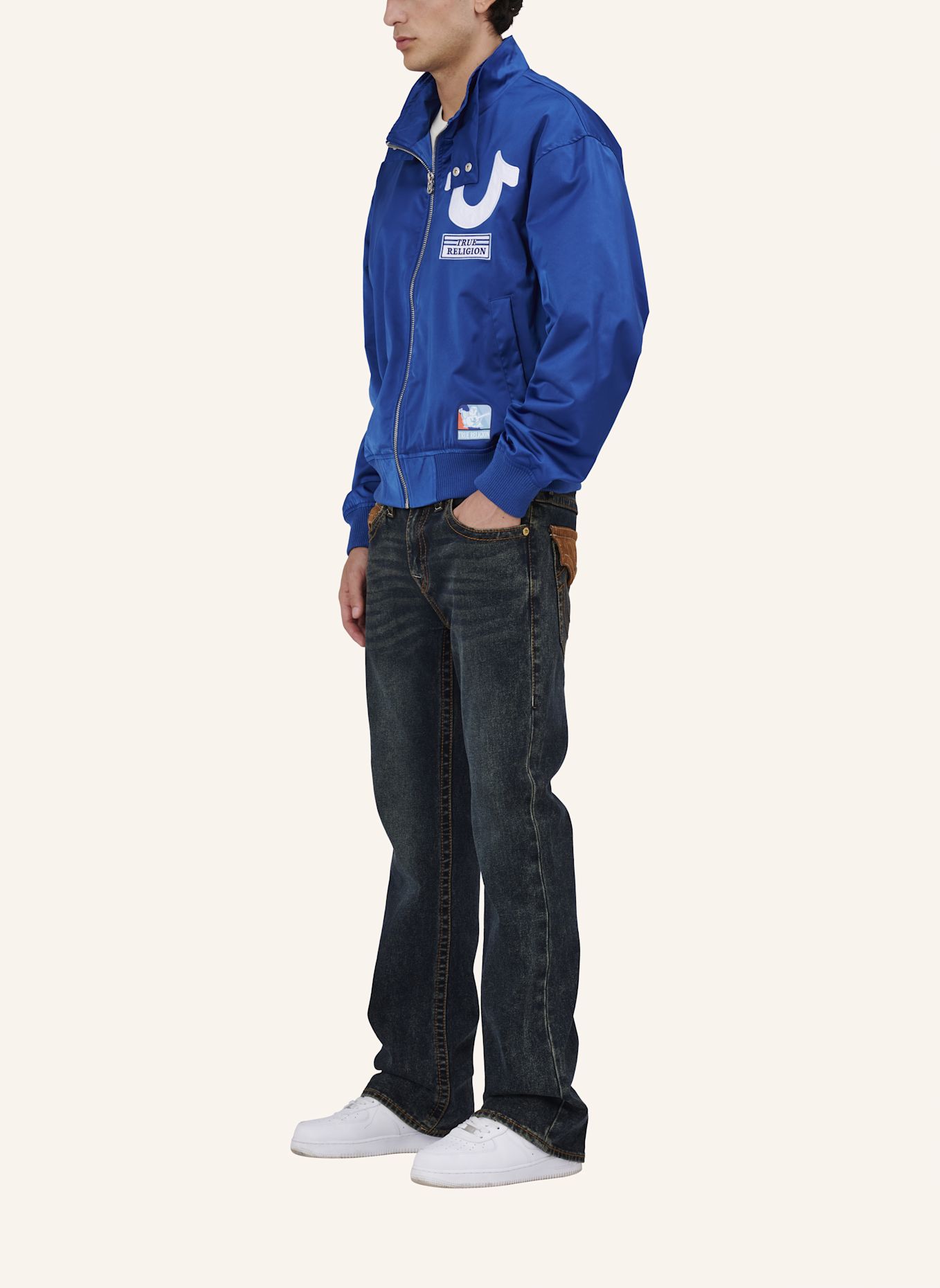 TRUE RELIGION Bomberjacke REPEAT: BLAU