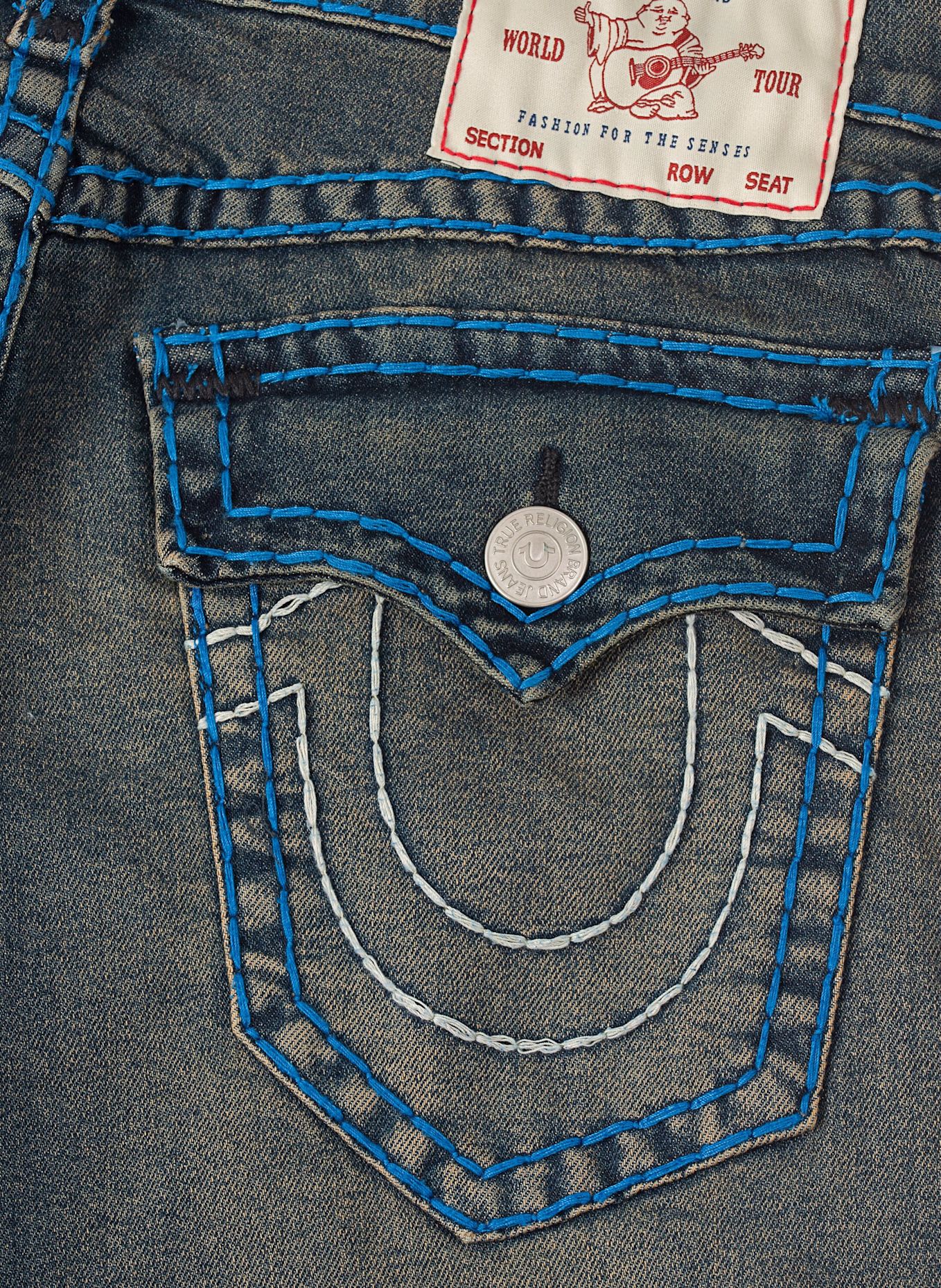 TRUE RELIGION Jeans RICKY: SCHWARZ / GRAU