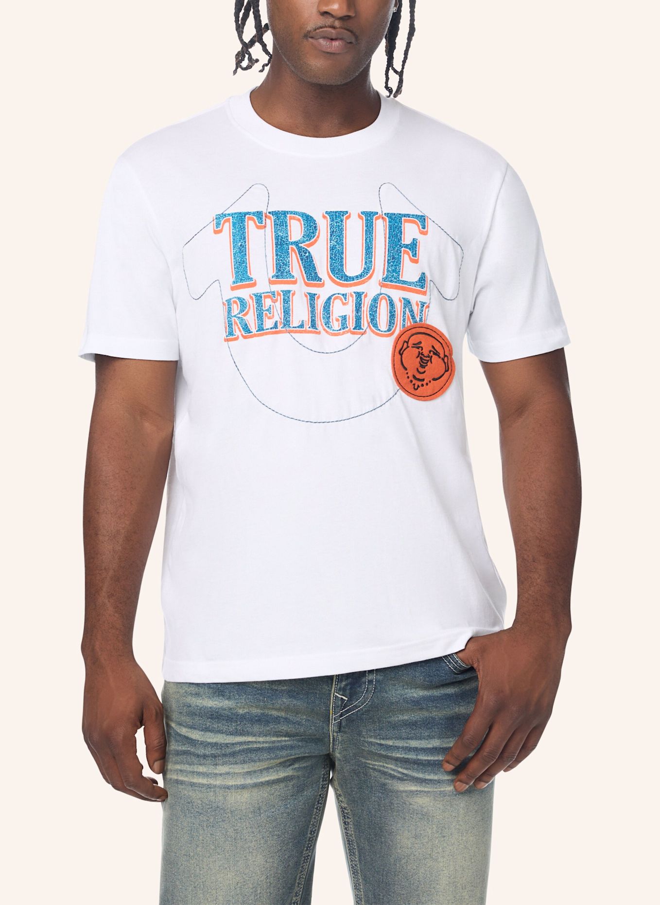 TRUE RELIGION T-Shirt: WEISS
