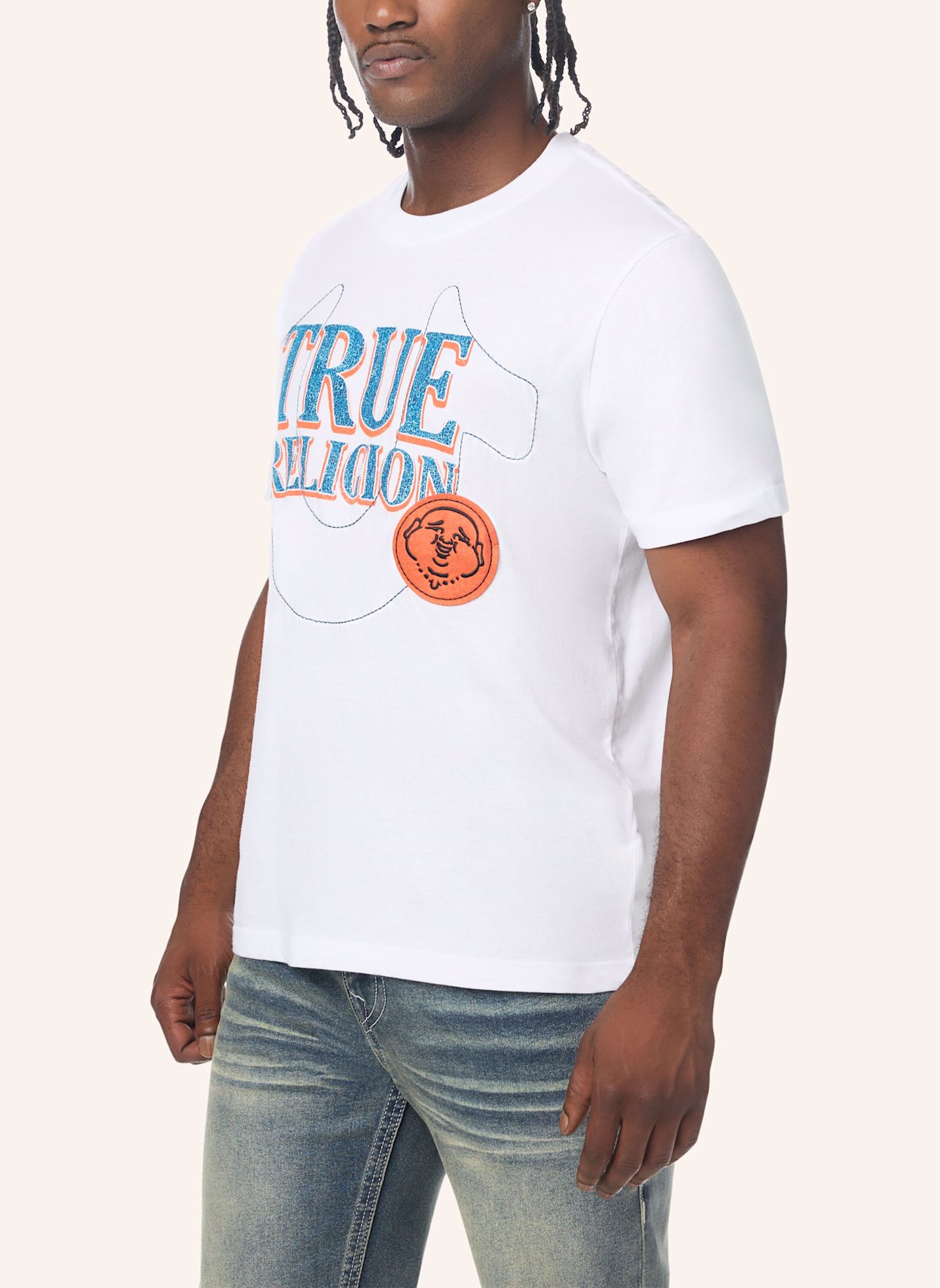 TRUE RELIGION T-Shirt: WEISS